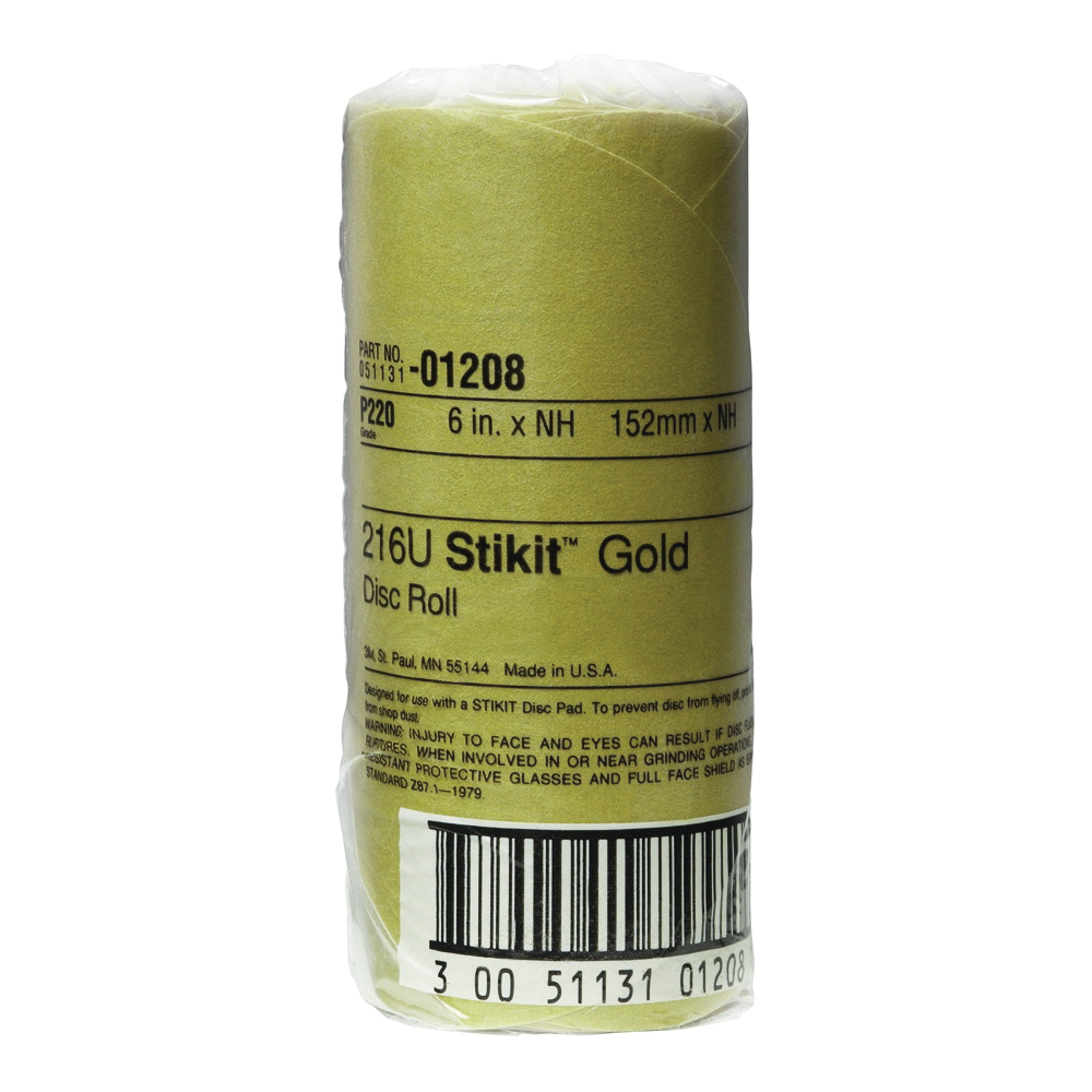3M 6IN P220A 216U STIKIT GOLD DISC ROLL