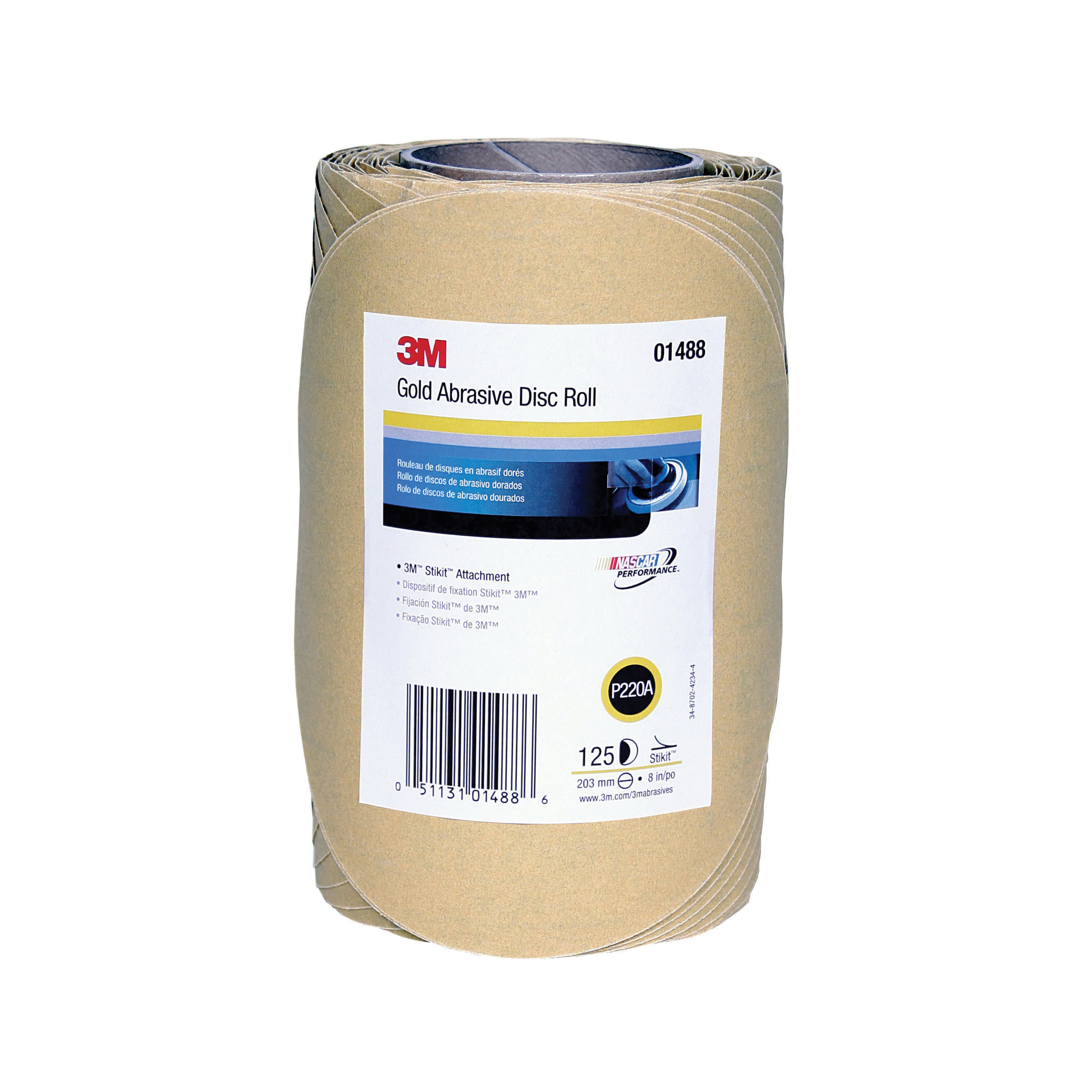 3M 8xNH P220 216U STIKIT GOLD DISC ROLL