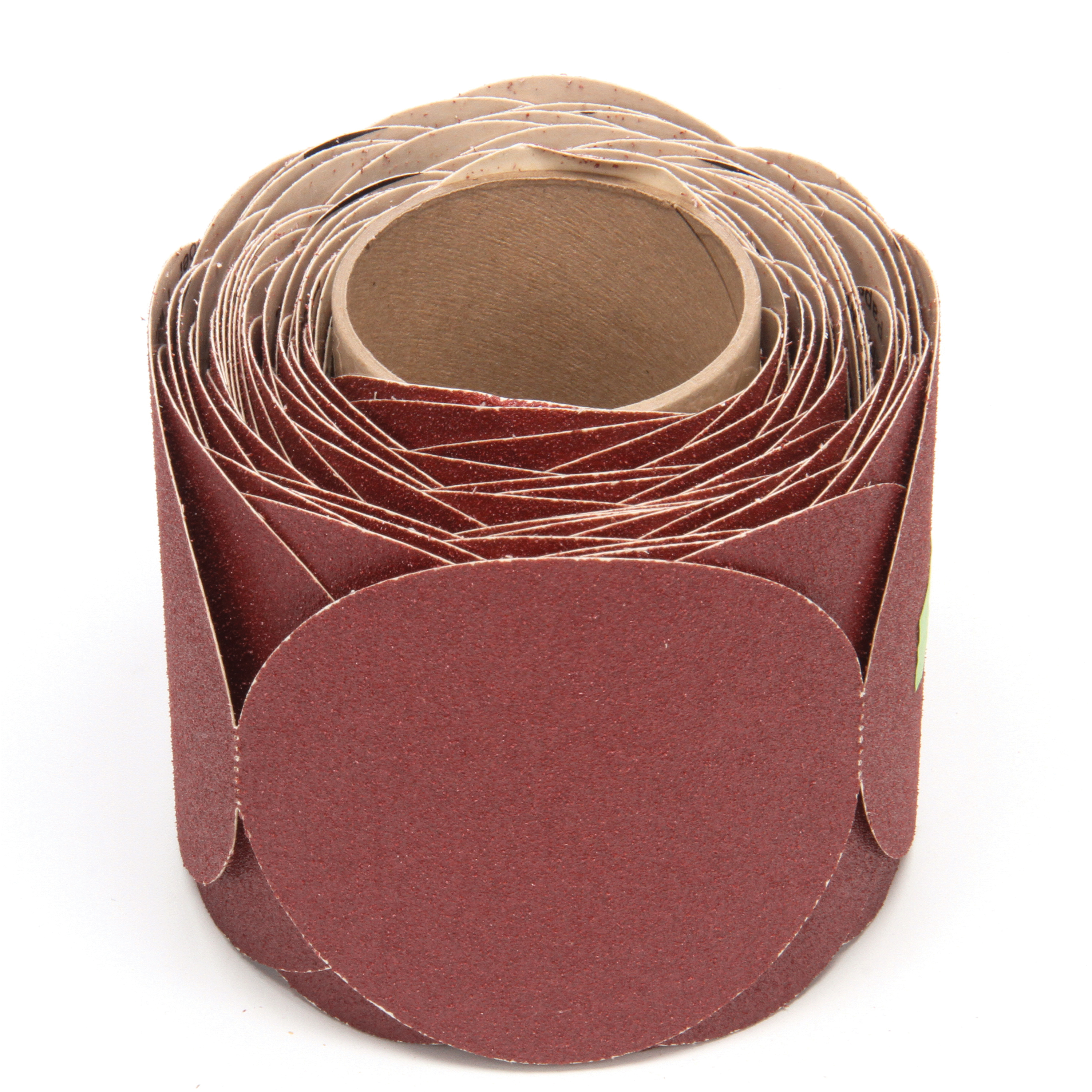 3M™ STIKIT™ PAPER DISC ROLL 763U, 80 F-WEIGHT, 5 IN X NH, DIE 500X, 100 DISCS/ROLL, 4 ROLLS/CASE