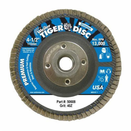 4-1/2IN TIGER FLAT PHEN 80AO 5/8-11NUT