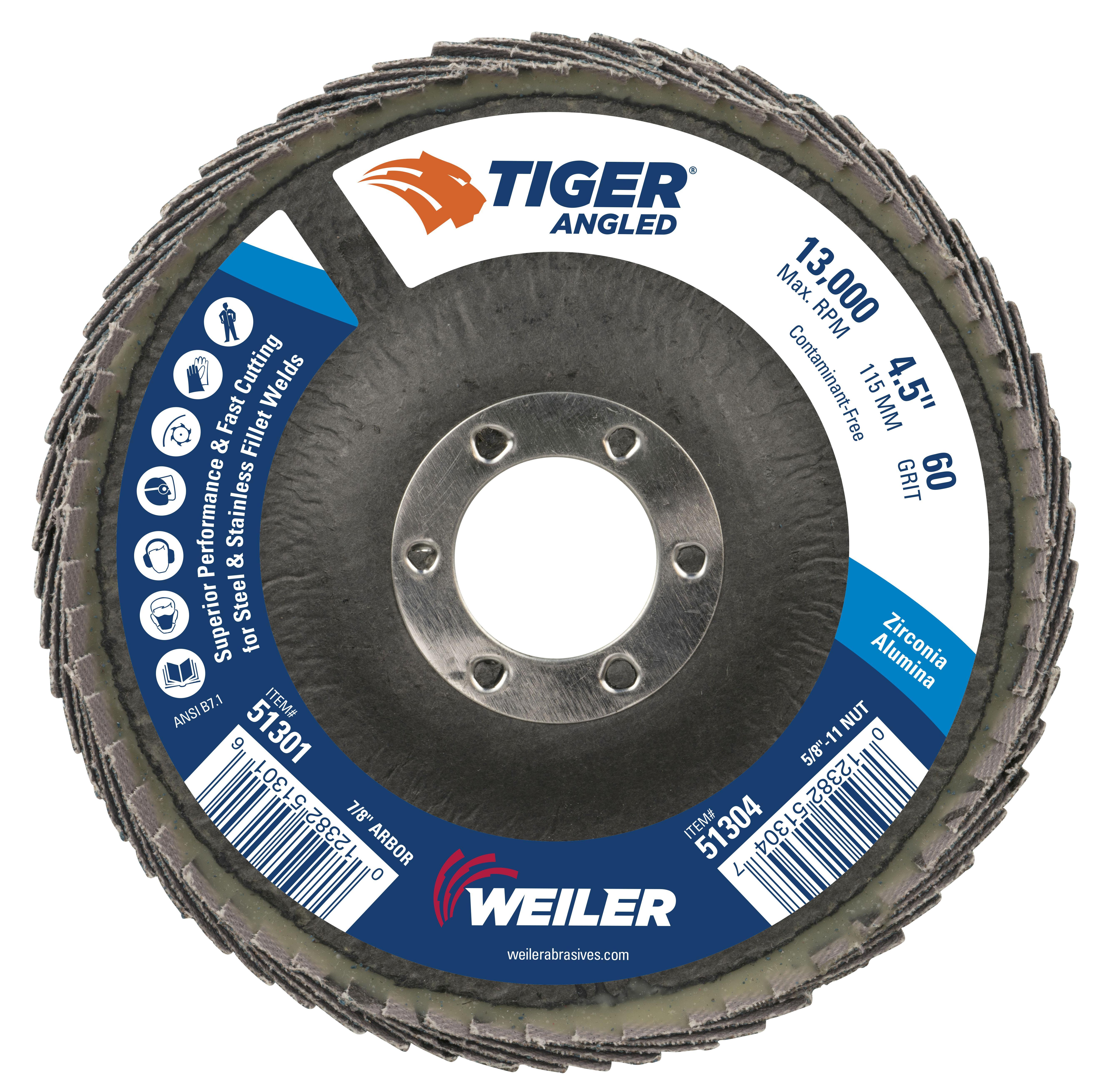 4-1/2 TIGER ANGLED ZIRC 60Z 7/8 AH