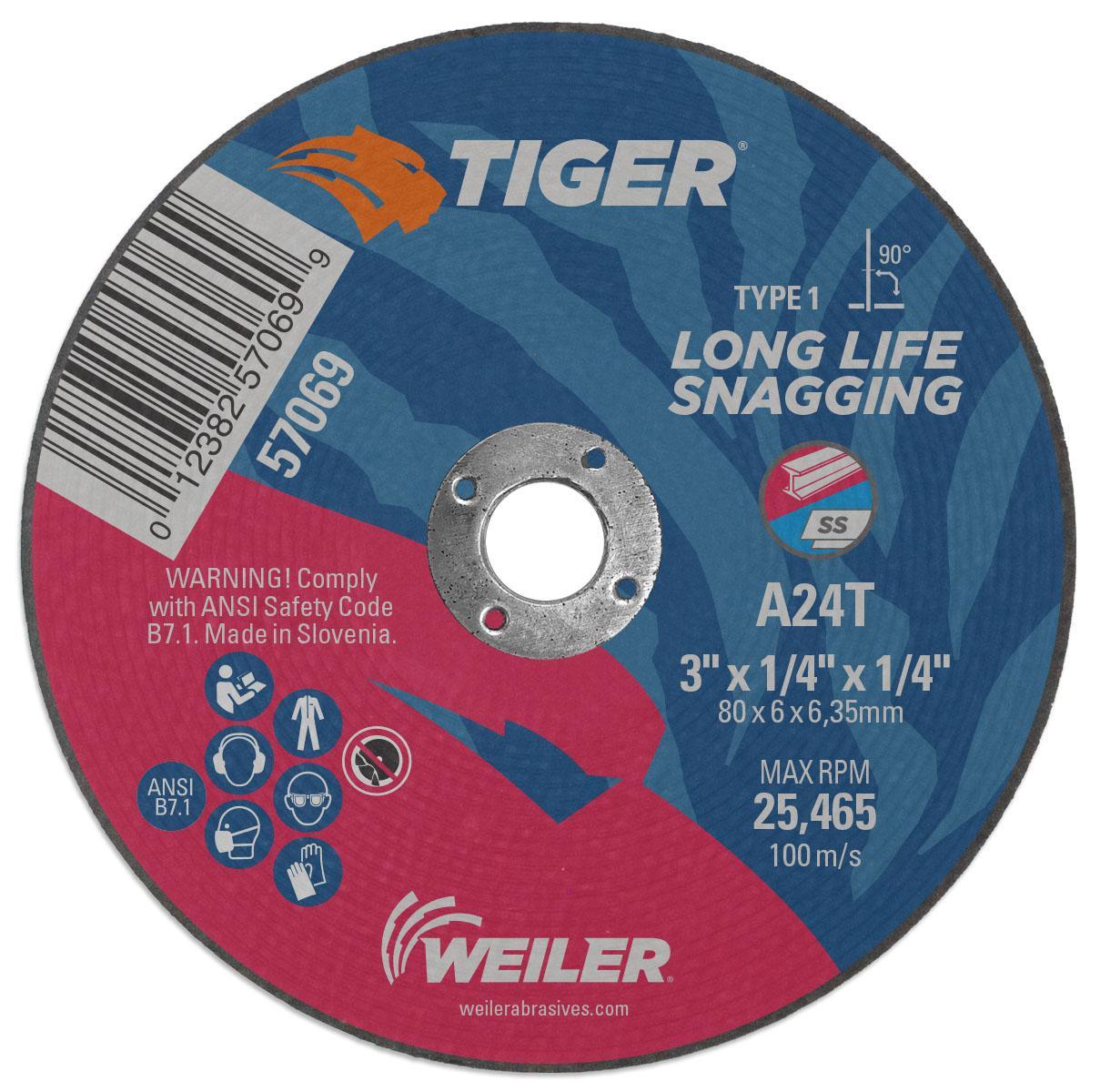 3X1/4 TIGER AO SNAG WHEEL A24T