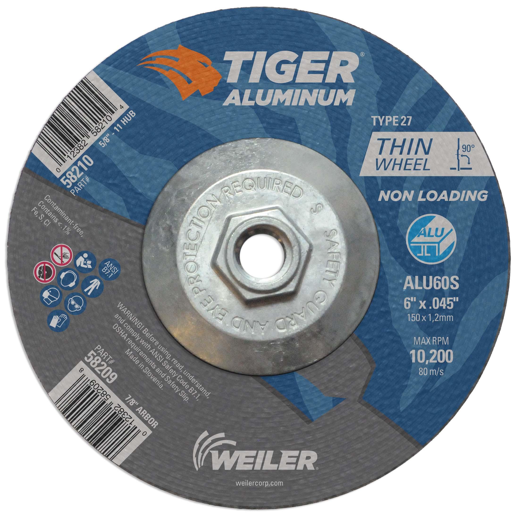 6INX.045 TIGER ALU T27 CUT ALU60S 5/8-11