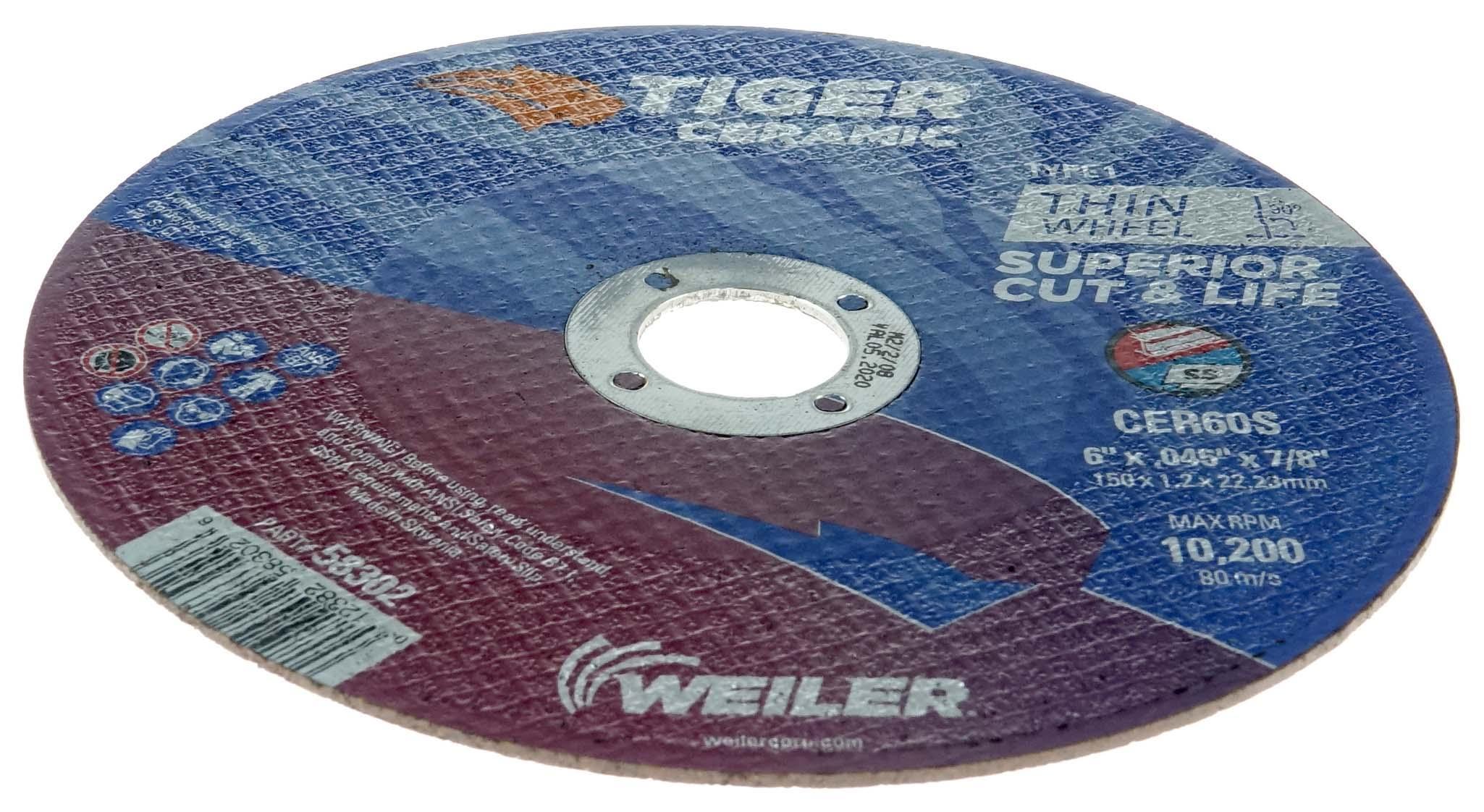 6INx.045IN T1 7/8AH TIGER CERAMIC WHEEL