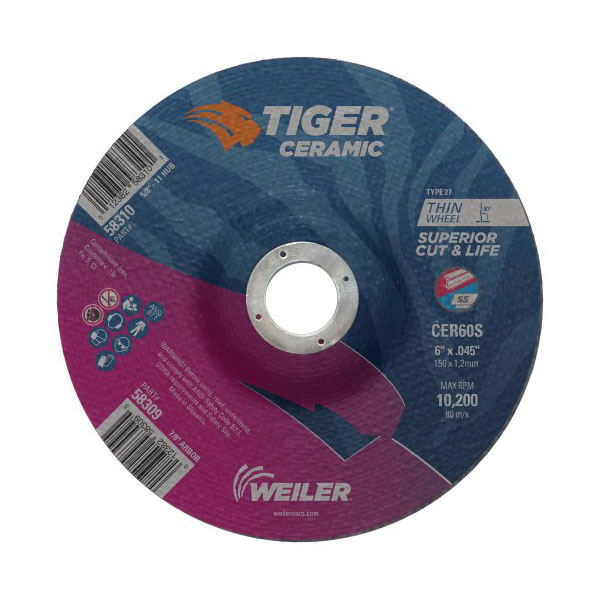 6INx.045IN T27 7/8AH TIGER CERAMIC WHEEL