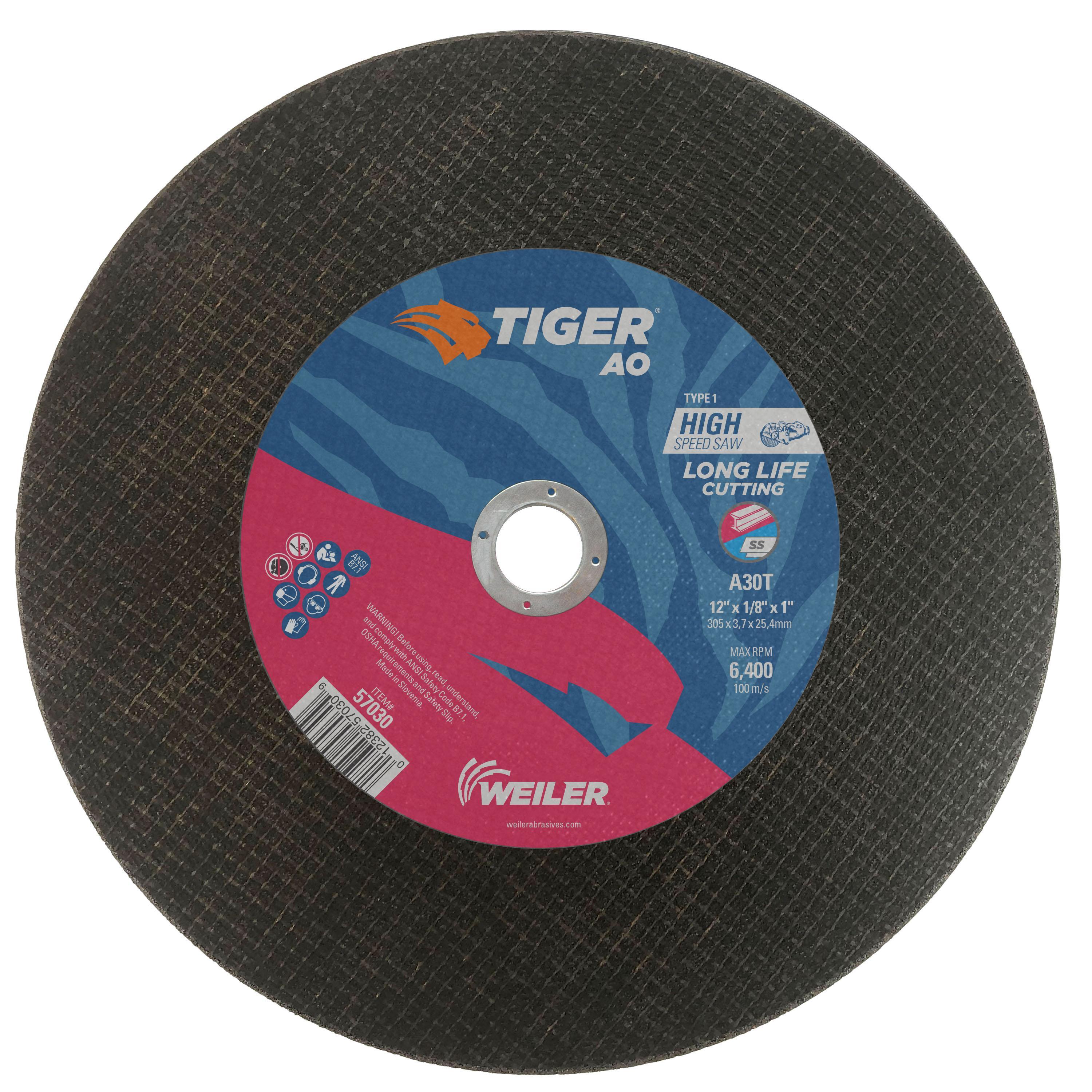12INX1/8 TIGER AO CUT A30S 1IN AH HSS