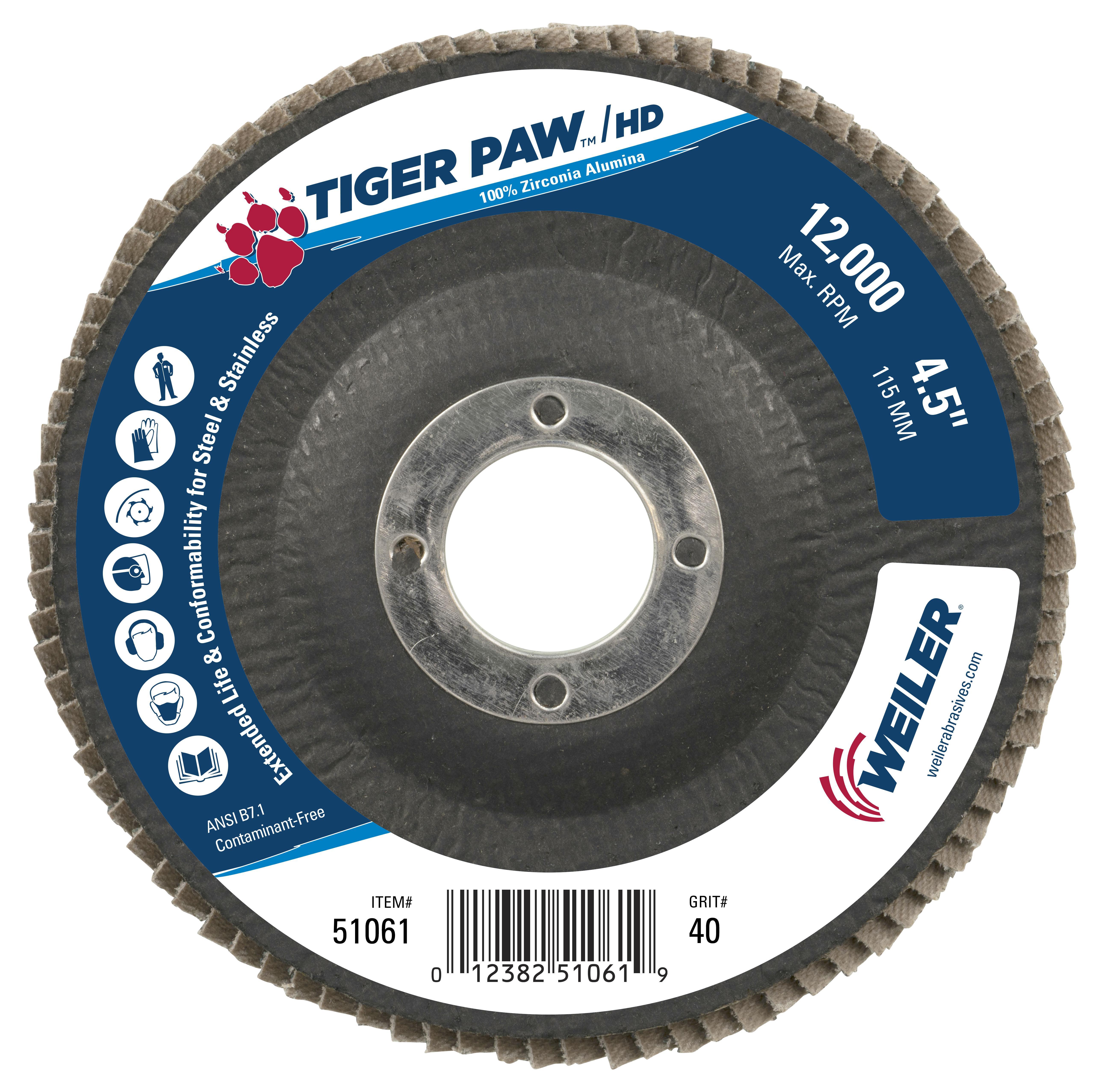 4-1/2IN TIGERPAW ANGLE HD 40Z 7/8AH