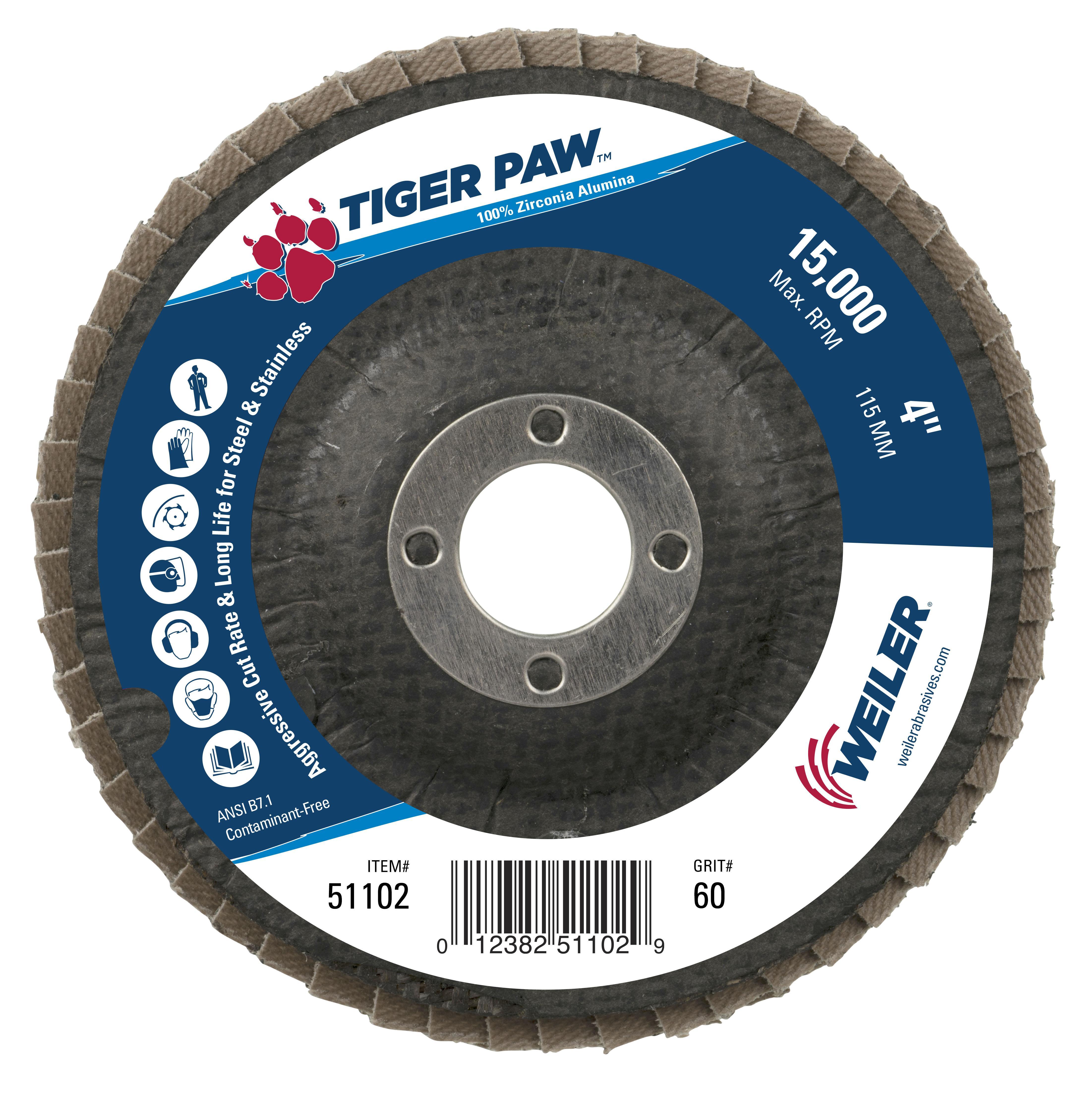 4IN TIGER PAW FLAT TY27 60Z 5/8 AH