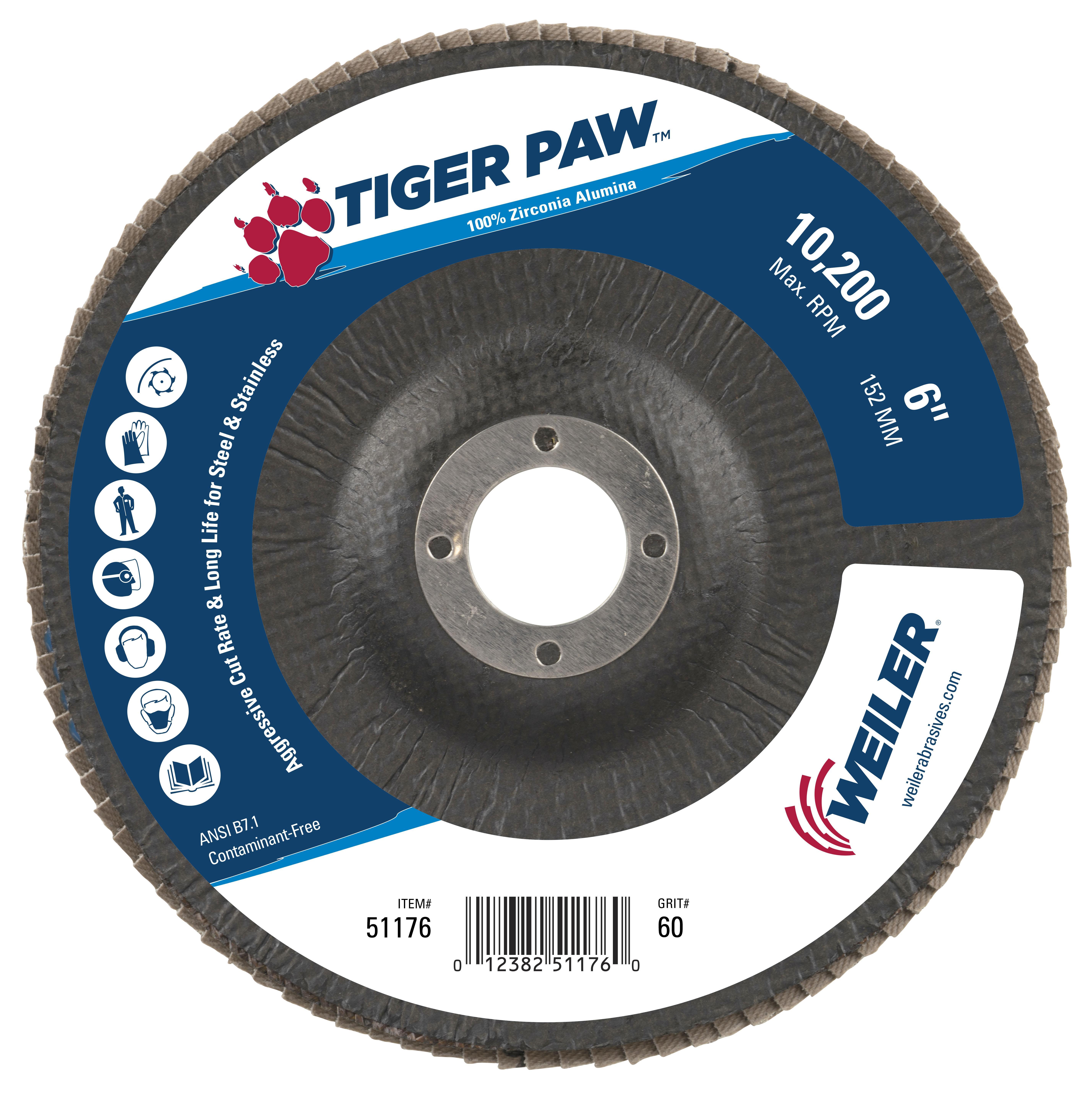 6IN TIGER PAW ANGLED FLAP DISC