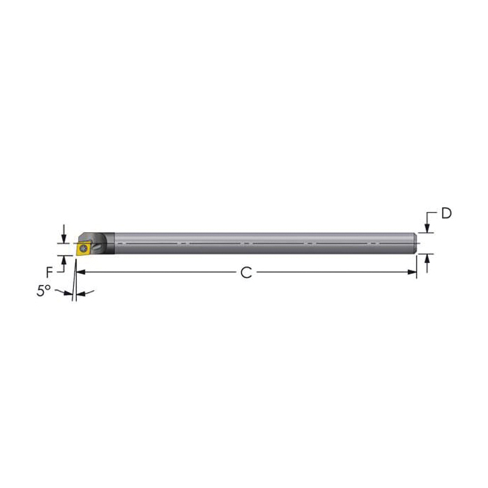1/4 CARBIDE COOLANT THRU BORING BAR