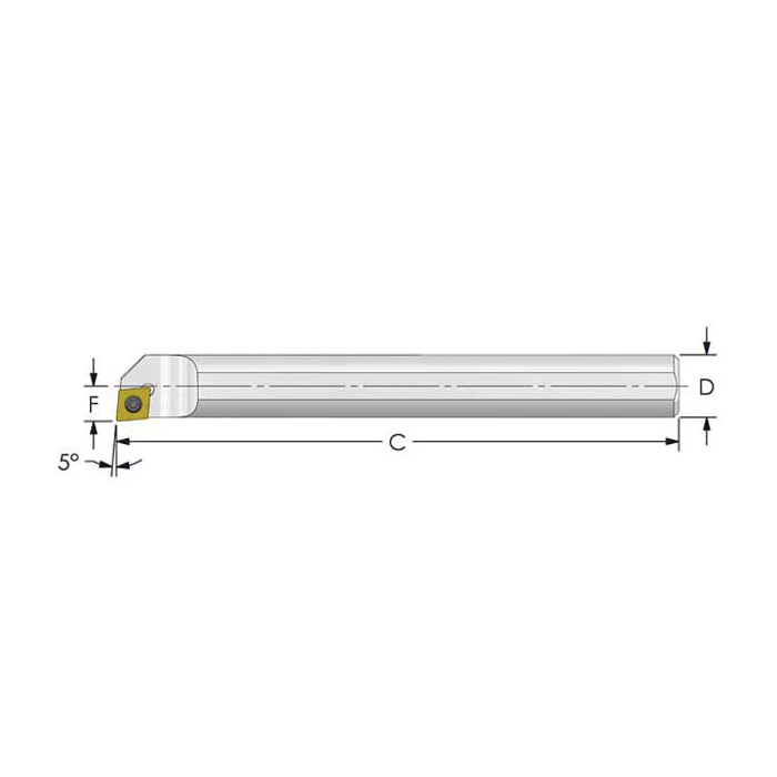 3/8 HVY METAL BORING BAR w/ COOLANT