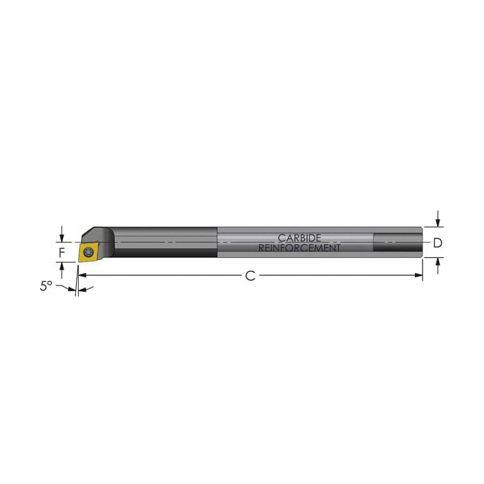 5/8x7 .770 MIN BORE HYBRID BORING BAR