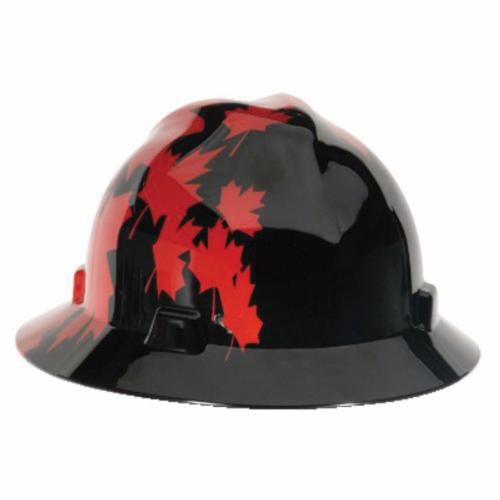 HAT V-GARD FAS-TRAC BLK/RED MAPLE LEAF