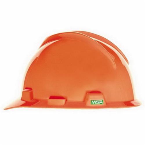 HI-VIS ORG V-GARD SLOTTED HARD HAT CAP