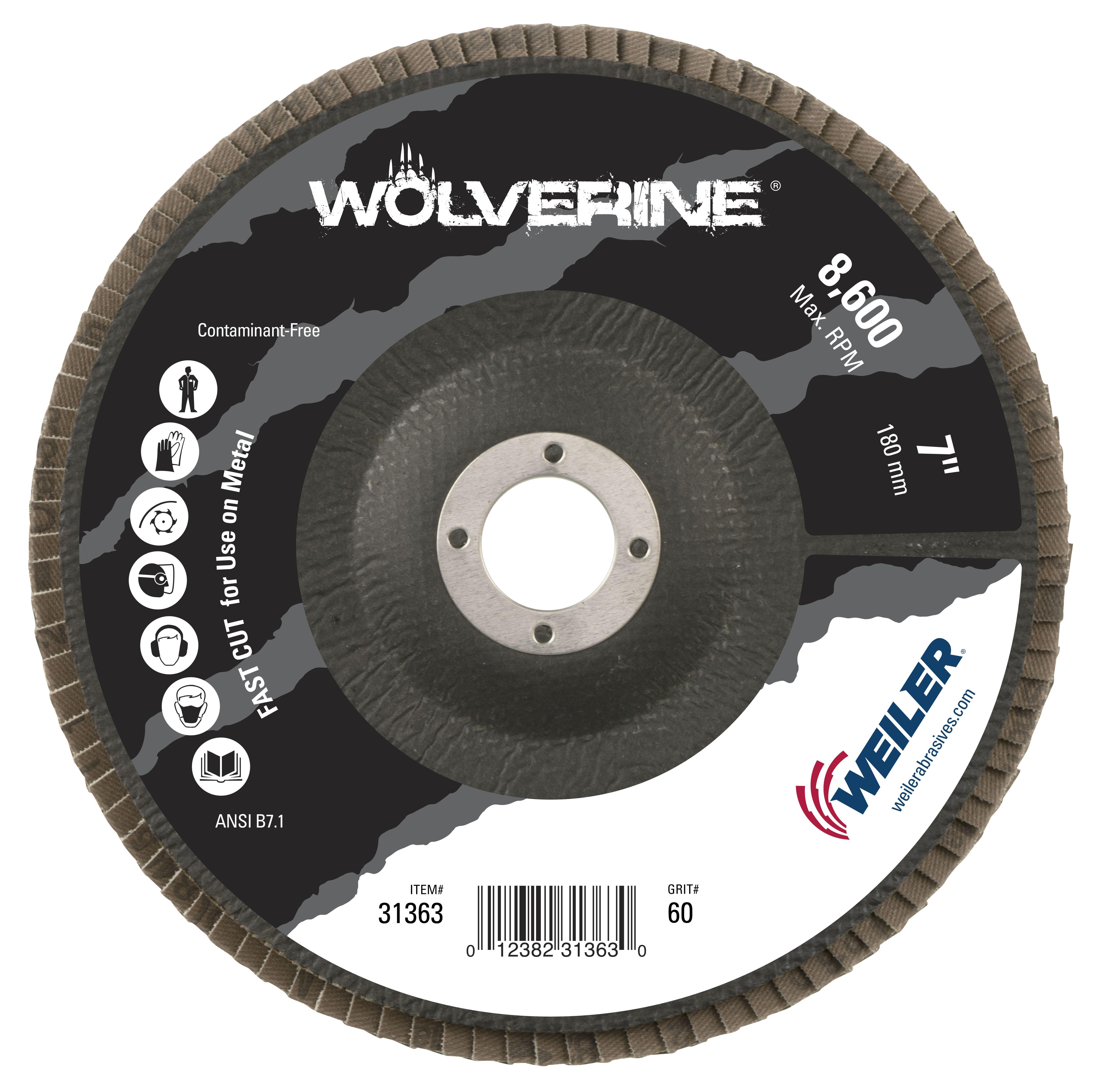 7IN WOLVERINE CONICAL FLAP DISC