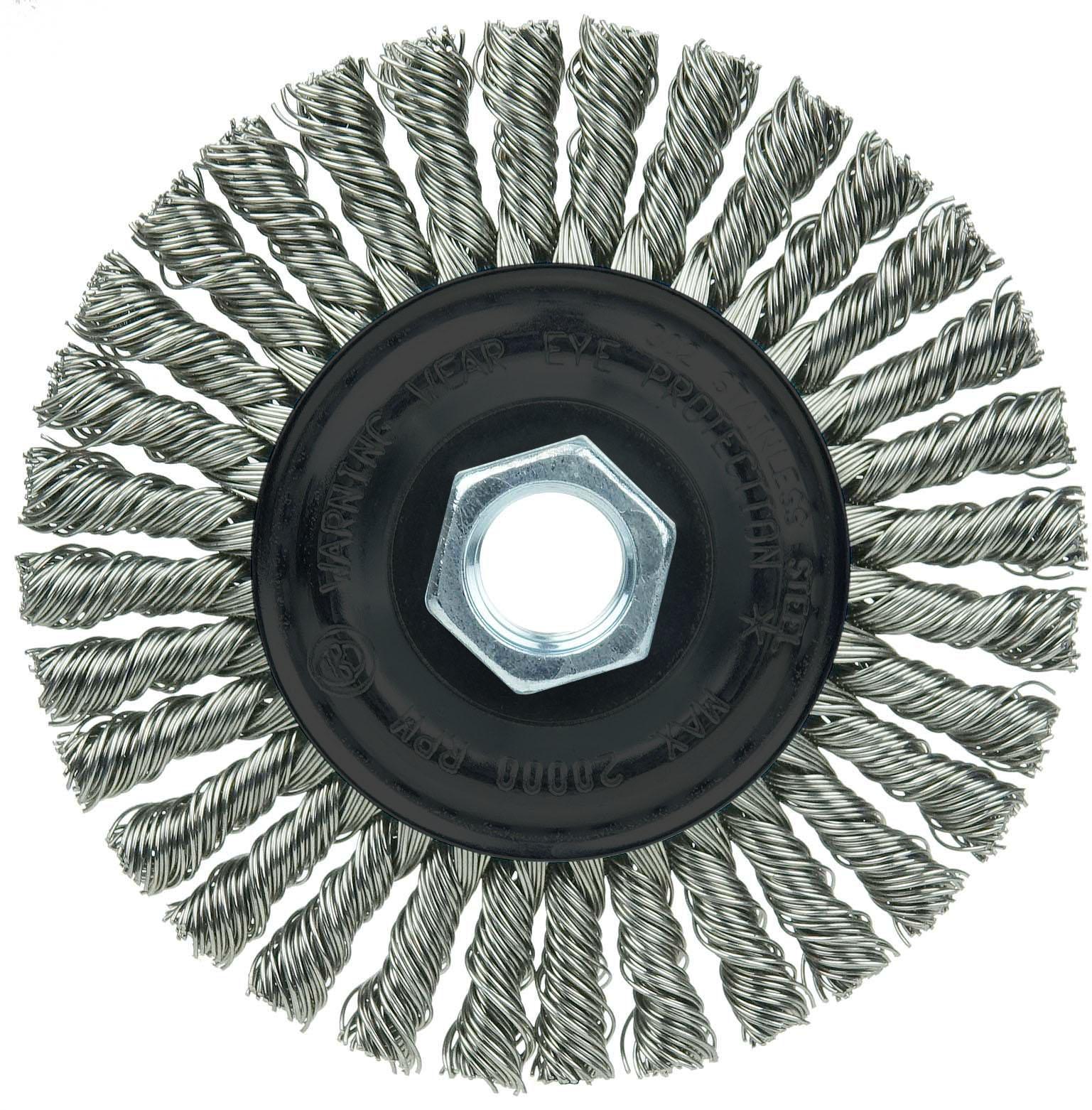 4IN WOLV KNOT WHEEL .020 SS