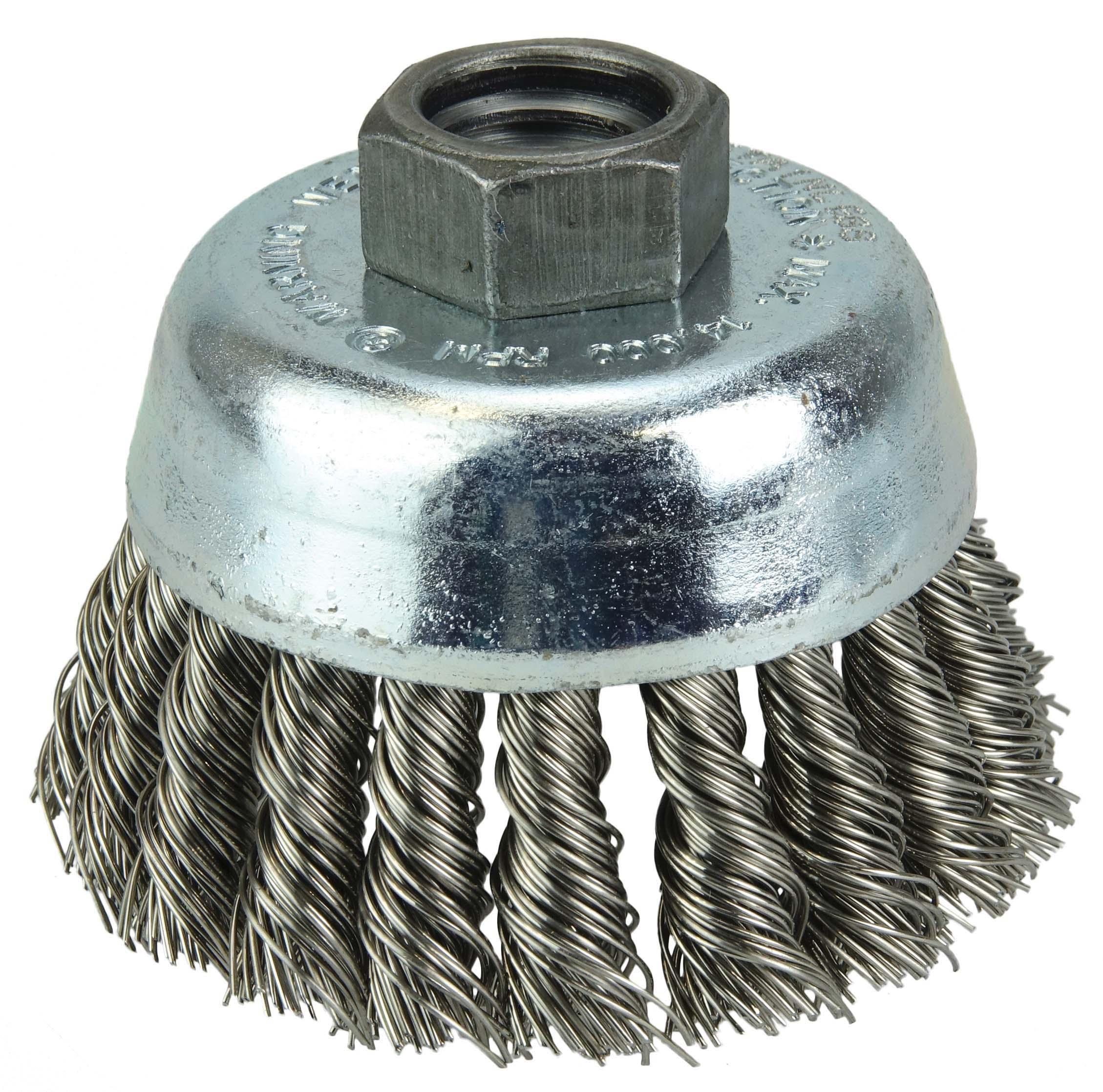 3IN WOLV KNOT CUP .020 SS 5/8-11 NUT