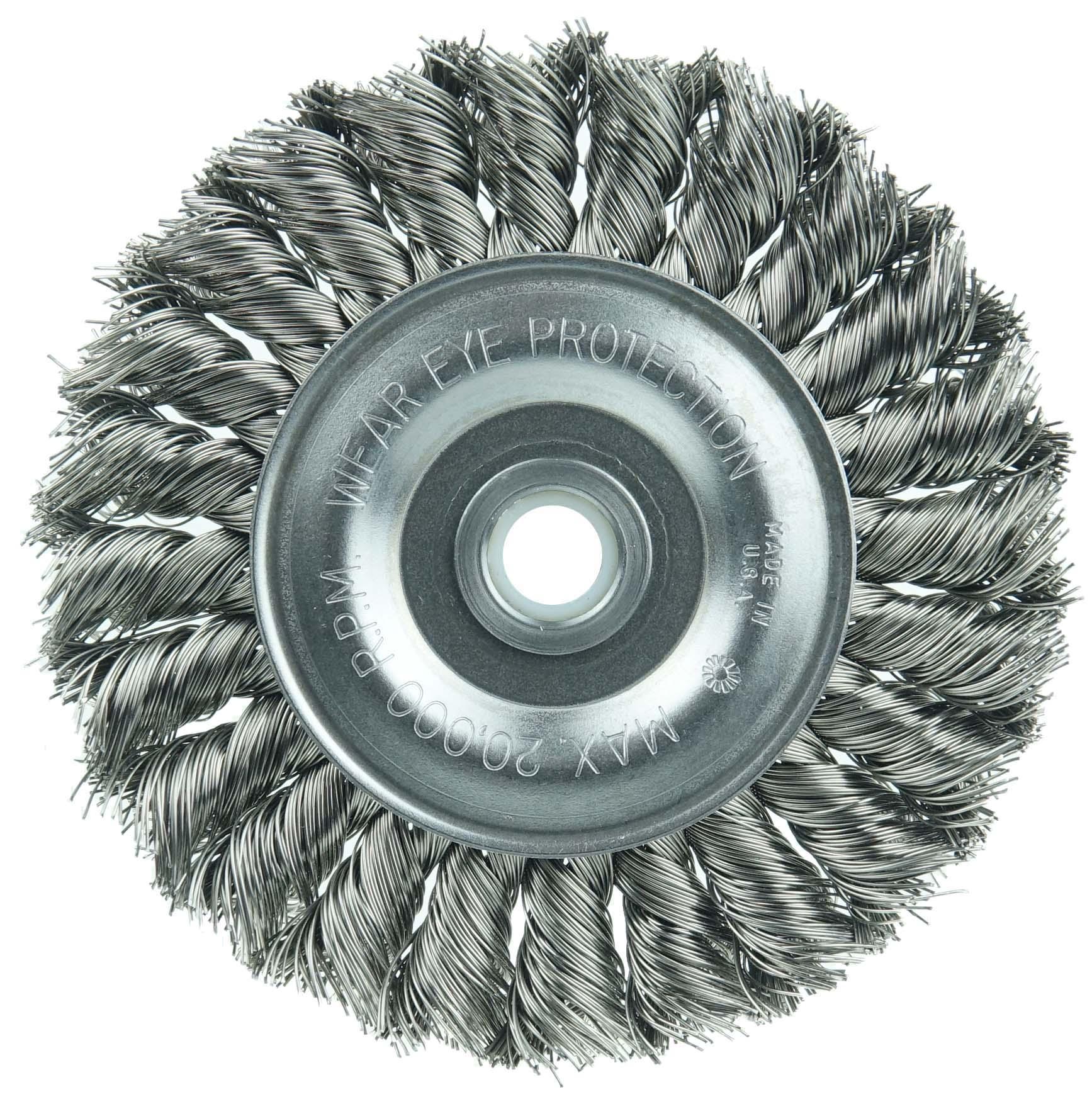 4IN WOLV KNOT WHEEL .014 SS