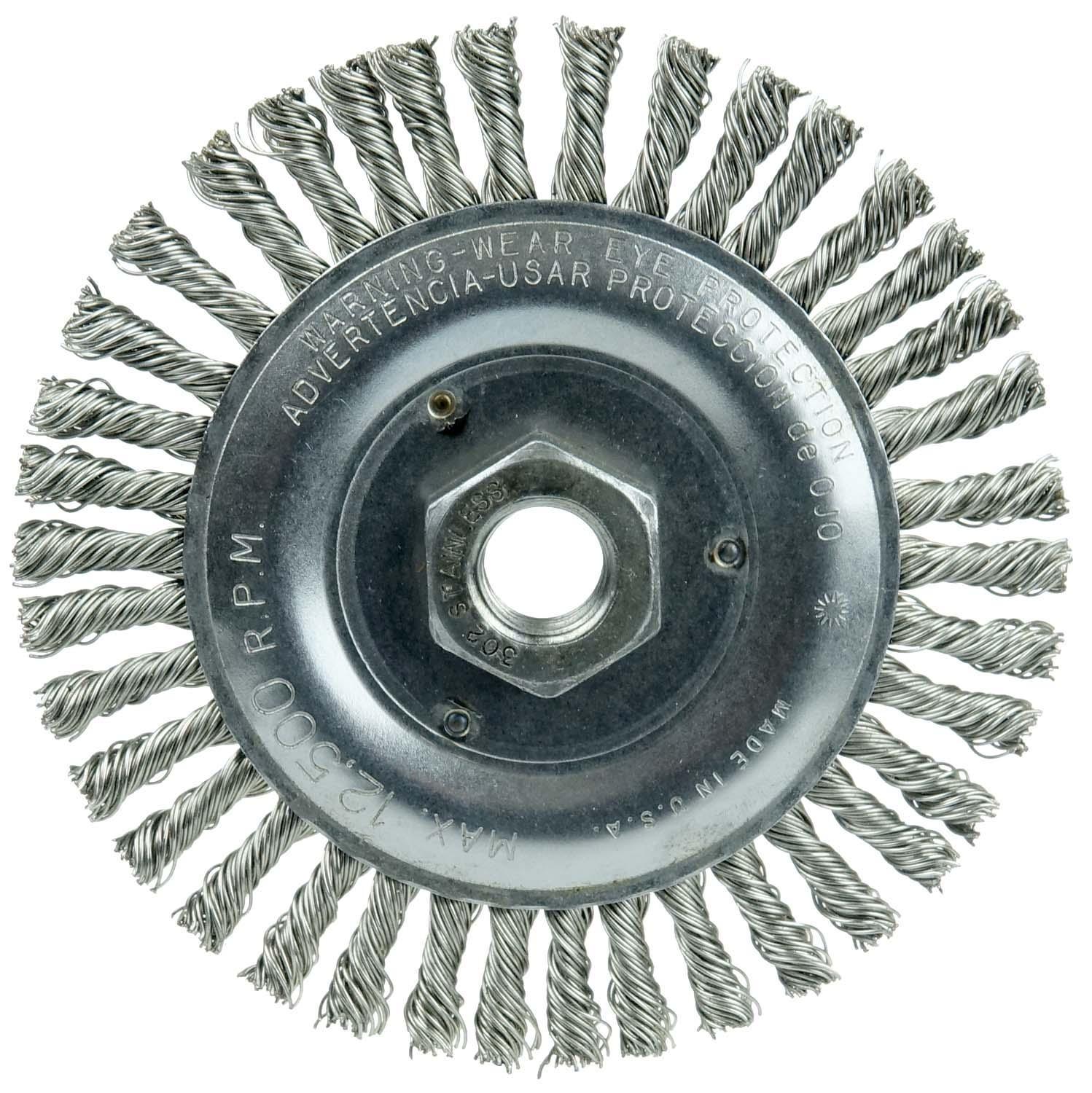 5IN WOLV KNOT WHEEL .020 SS