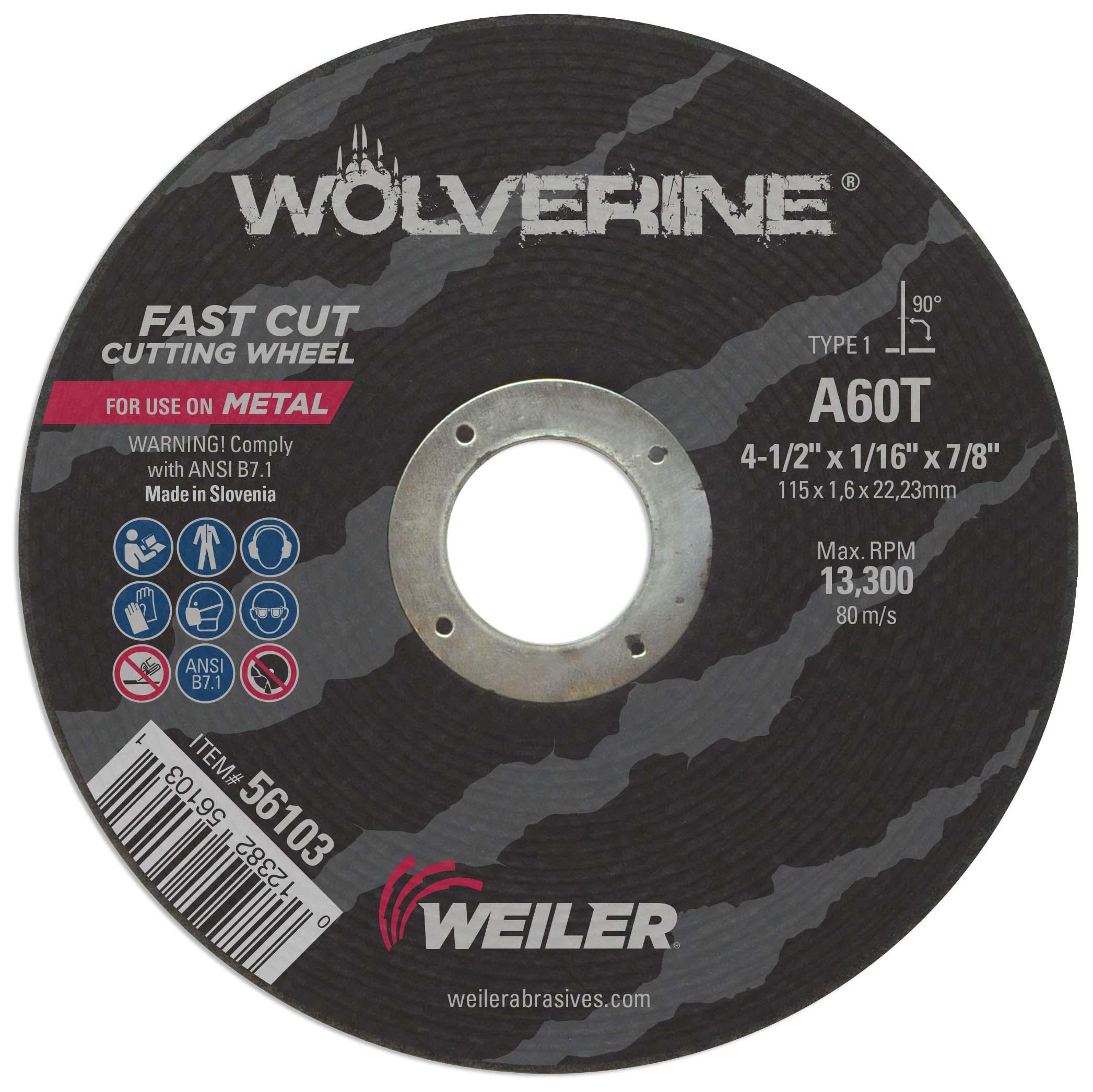 4-1/2X1/16 WOLVERINE CUT-OFF A60T 7/8 AH