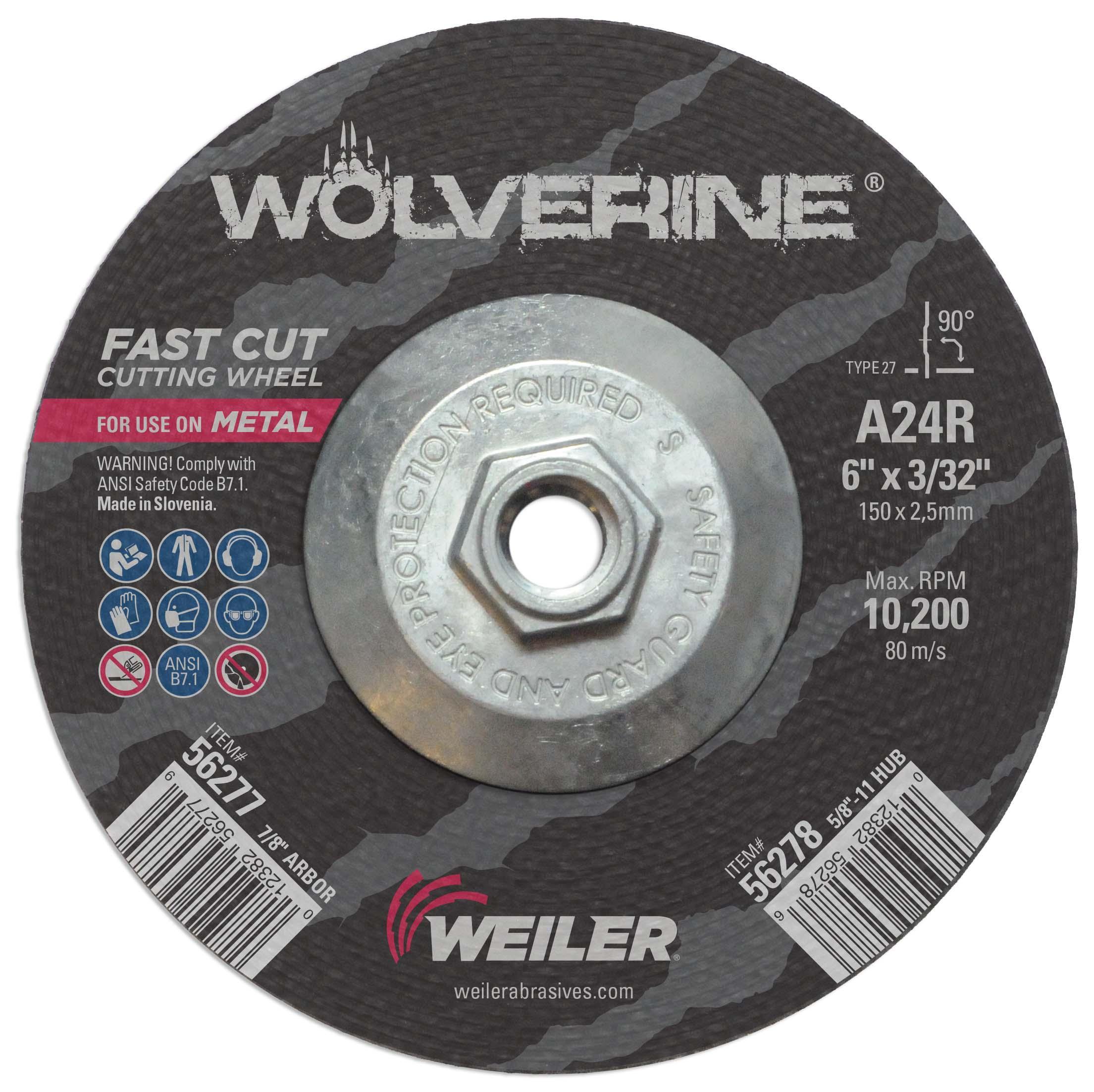 6INX3/32 WOLVERINE T27 CUT A24R 5/8-11