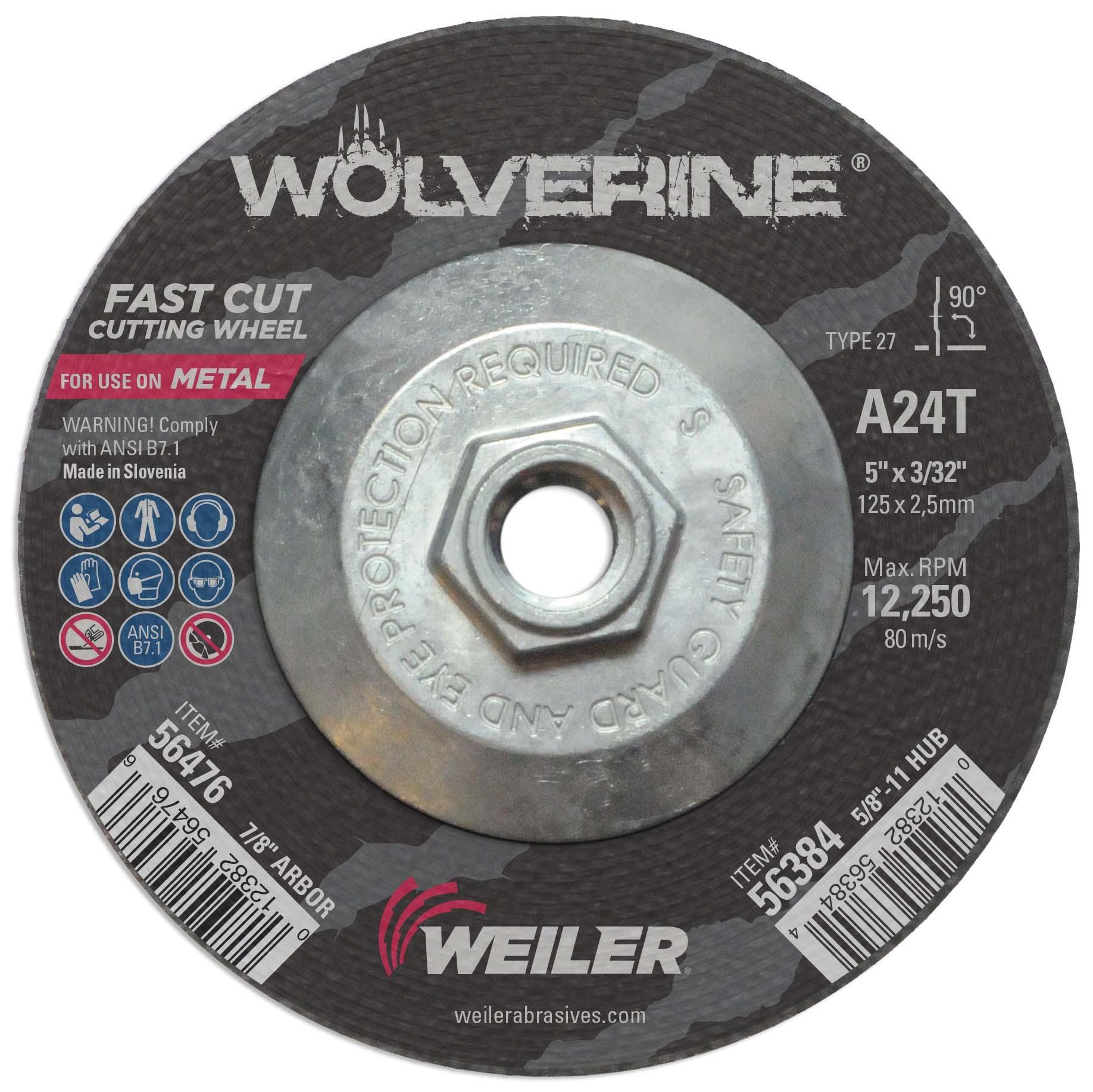 5INX3/32 WOLVERINE T27 CUT A24T 5/8-11