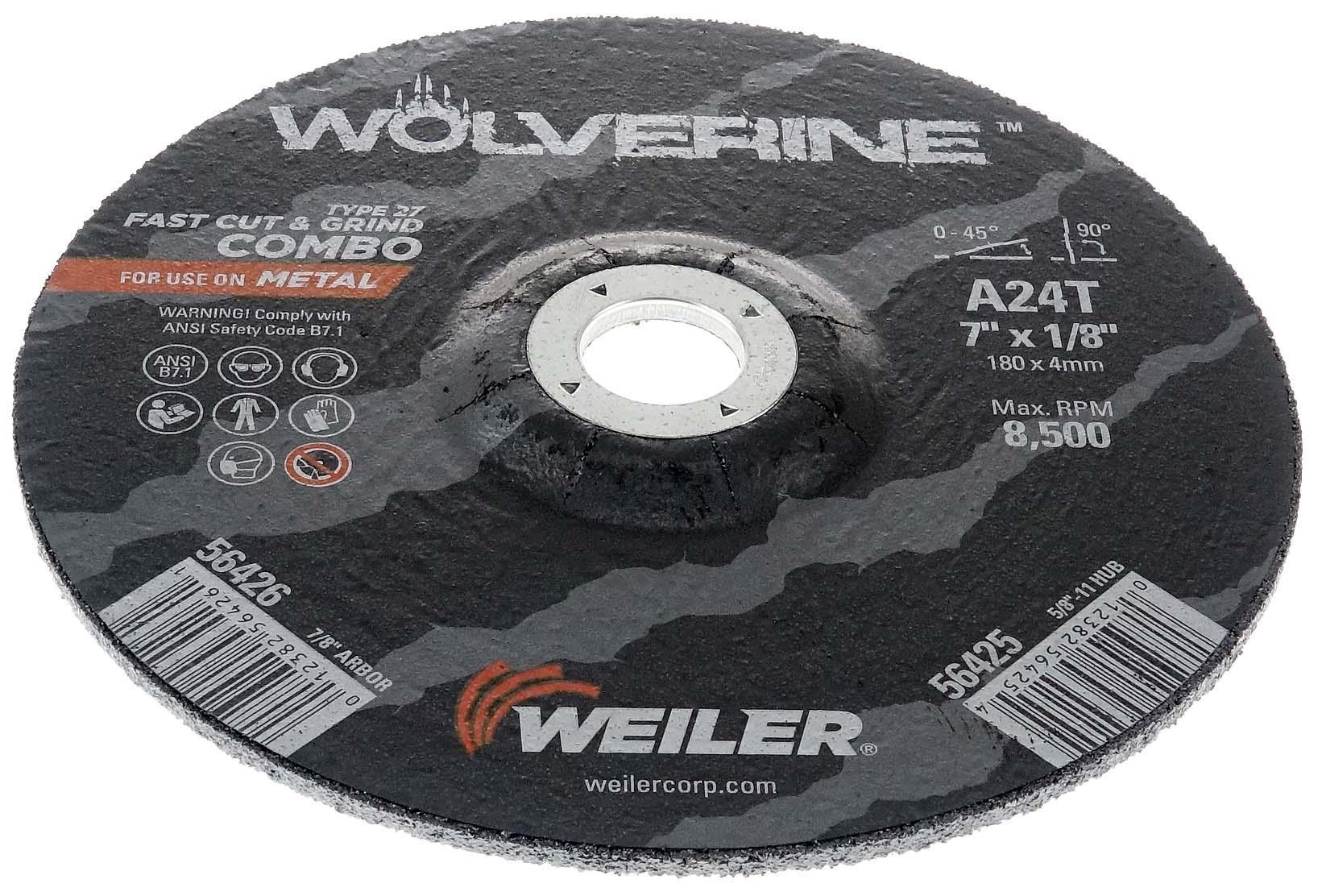 7INX1/8 WOLVERINE CUT/GRIND A24T 7/8 AH