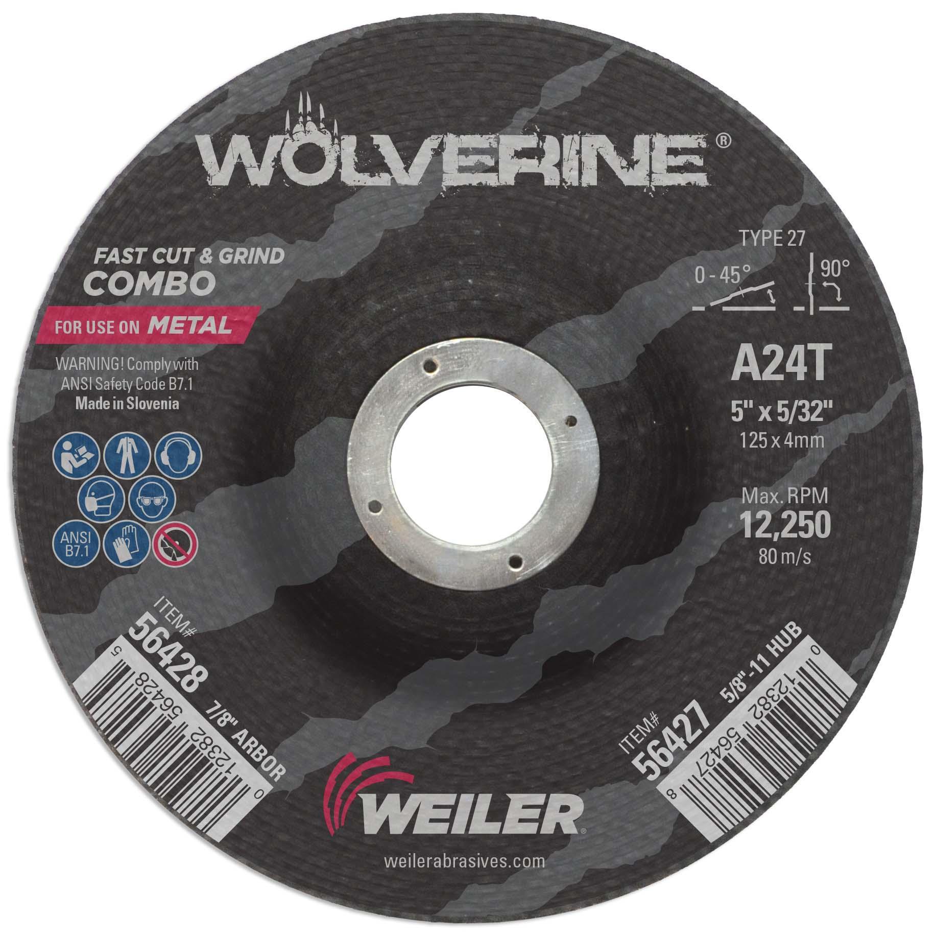 5INX1/8 WOLVERINE CUT/GRIND A24T 7/8 AH