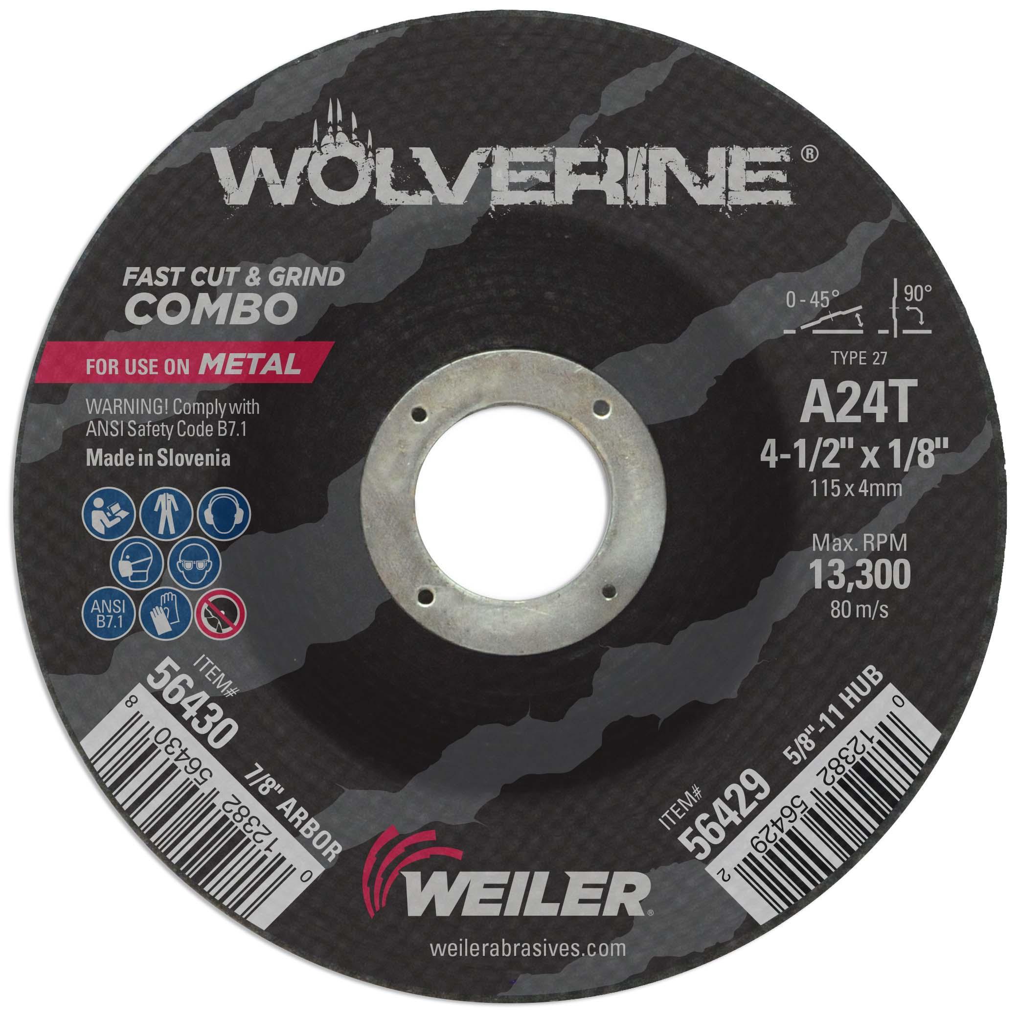 4-1/2X1/8 WOLV CUT/ A24T 7/8 AH