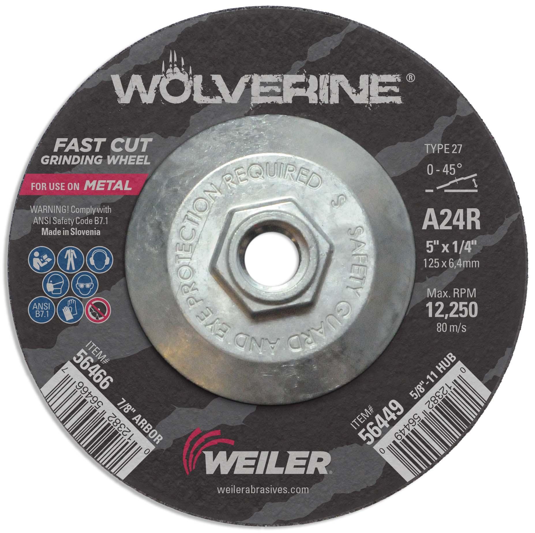 5INX1/4 WOLVERINE T27 GRIND A24R 5/8-11