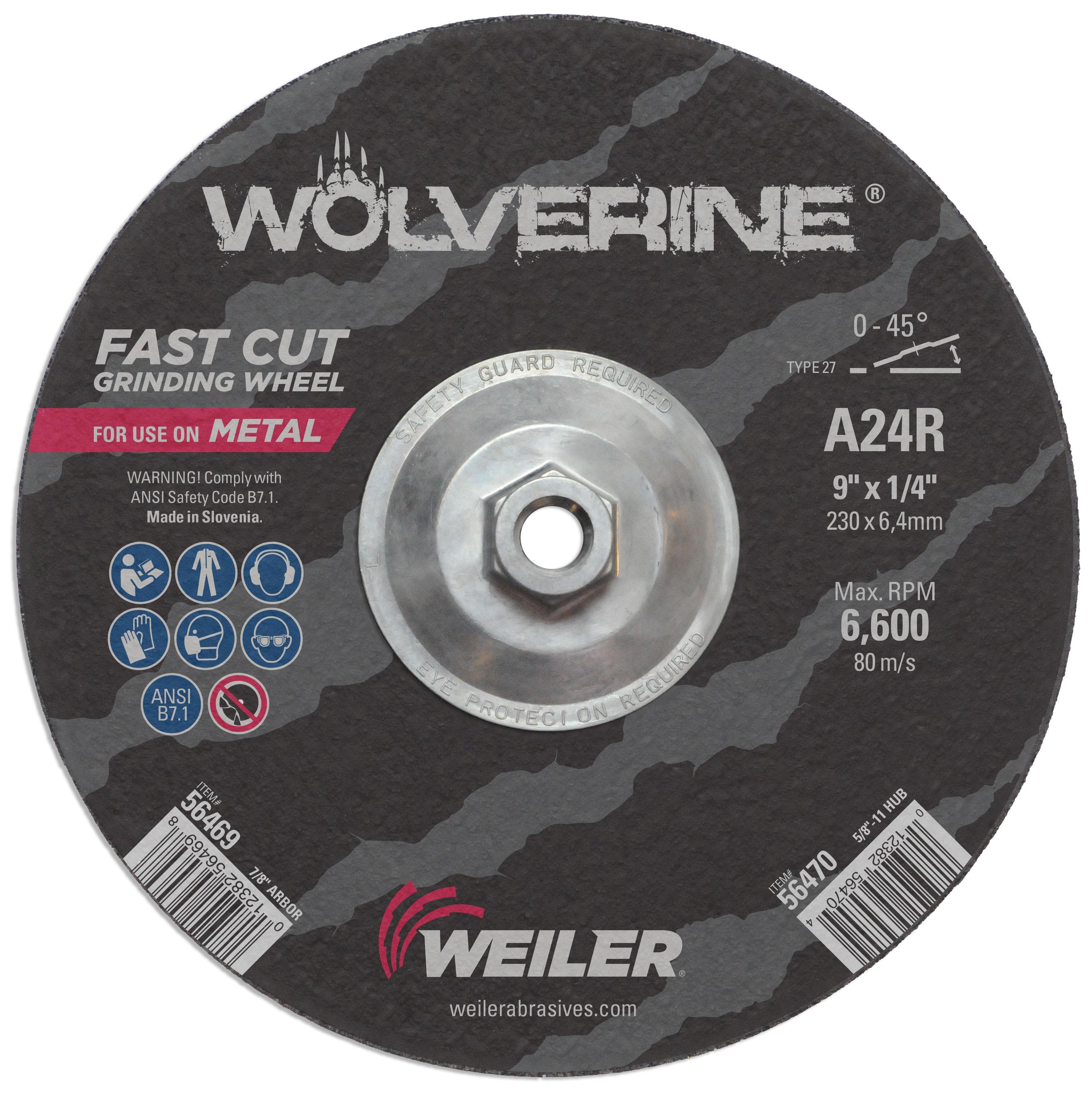9INX1/4 WOLVERINE T27 GRIND A24R 5/8-11