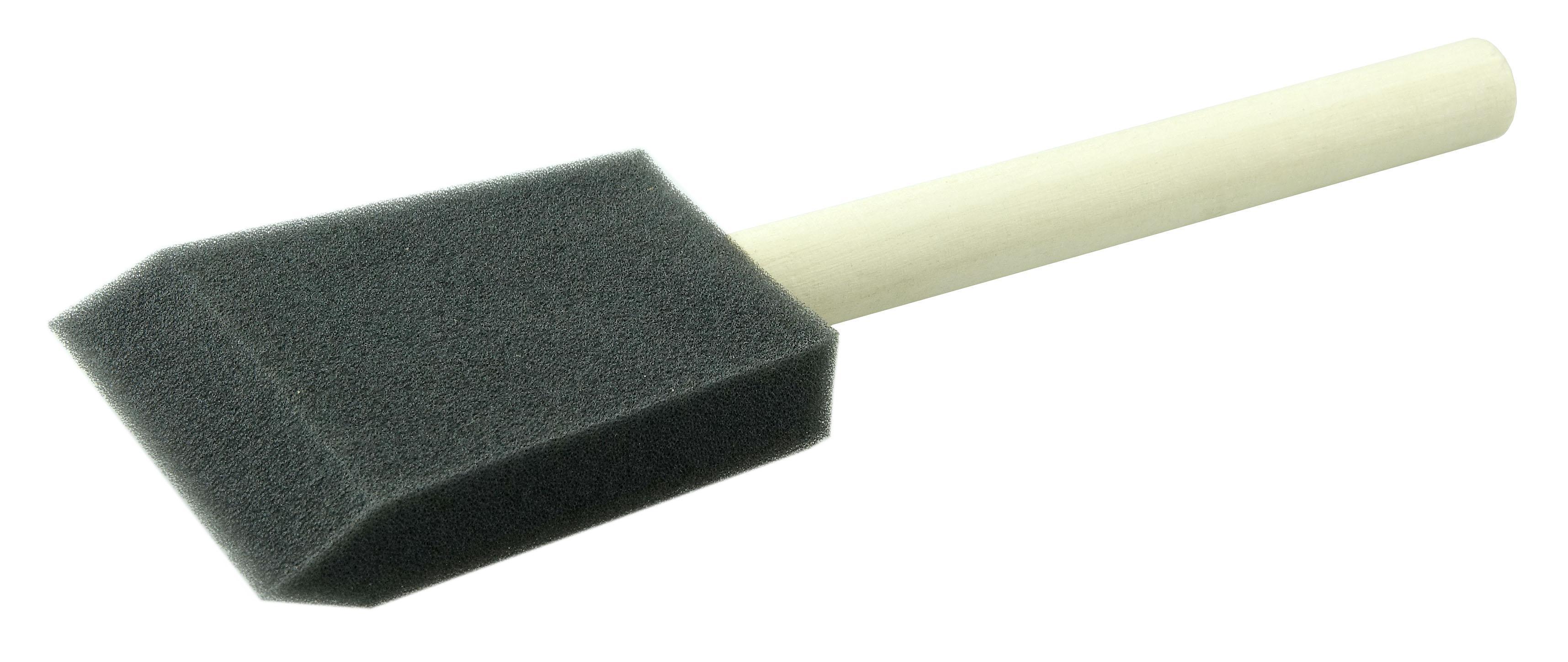 2IN FOAM BRUSH WOOD HANDLE