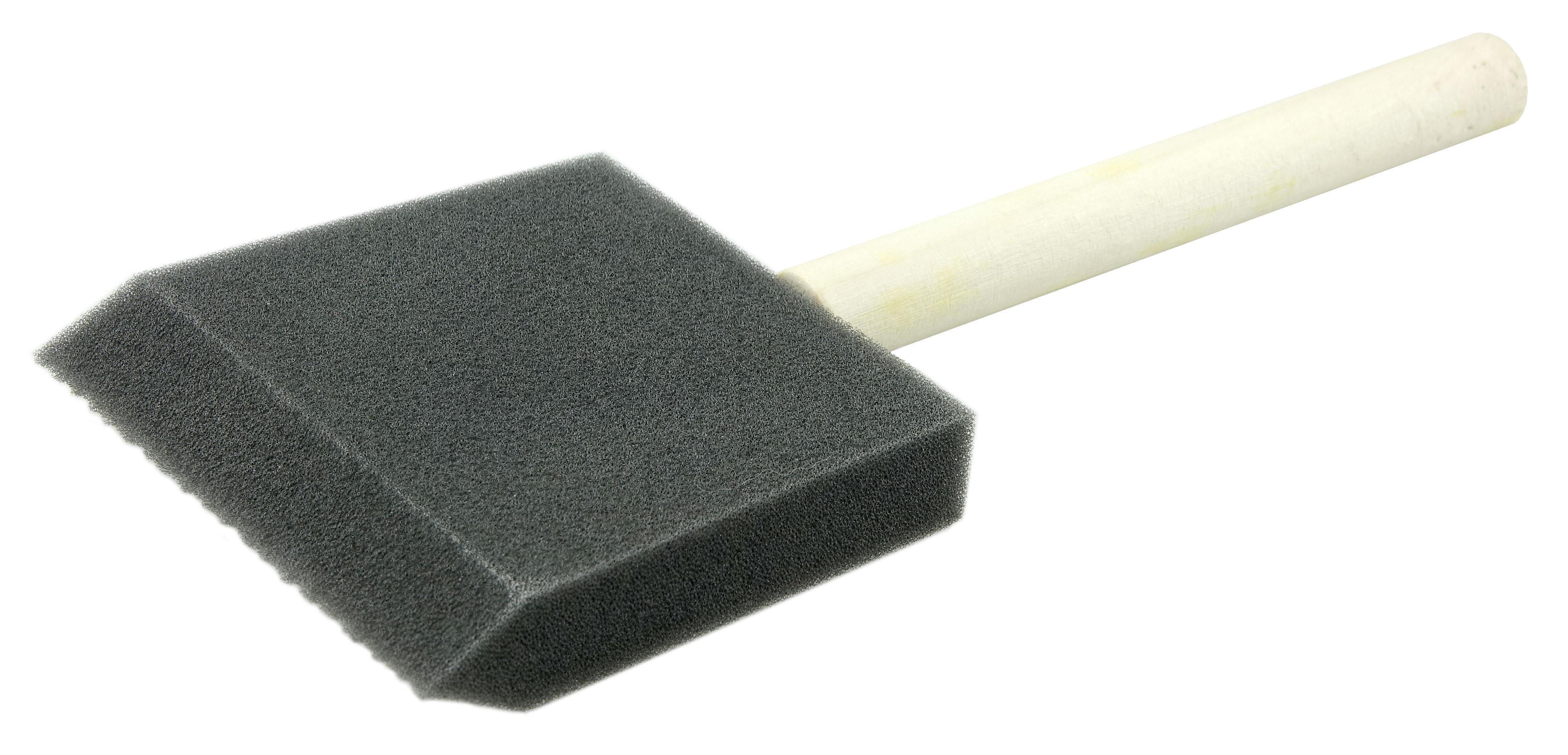 3IN FOAM BRUSH WOOD HANDLE