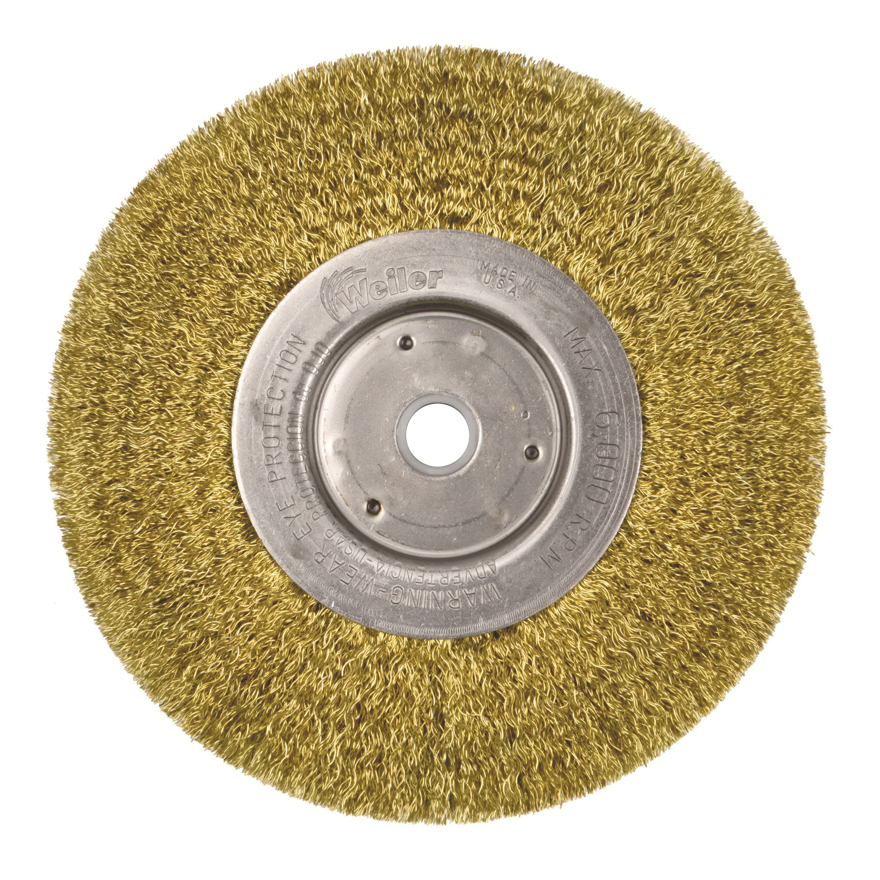 6x1/2x5/8-1/2 .0118 BRS CRIMP WIRE WHEEL