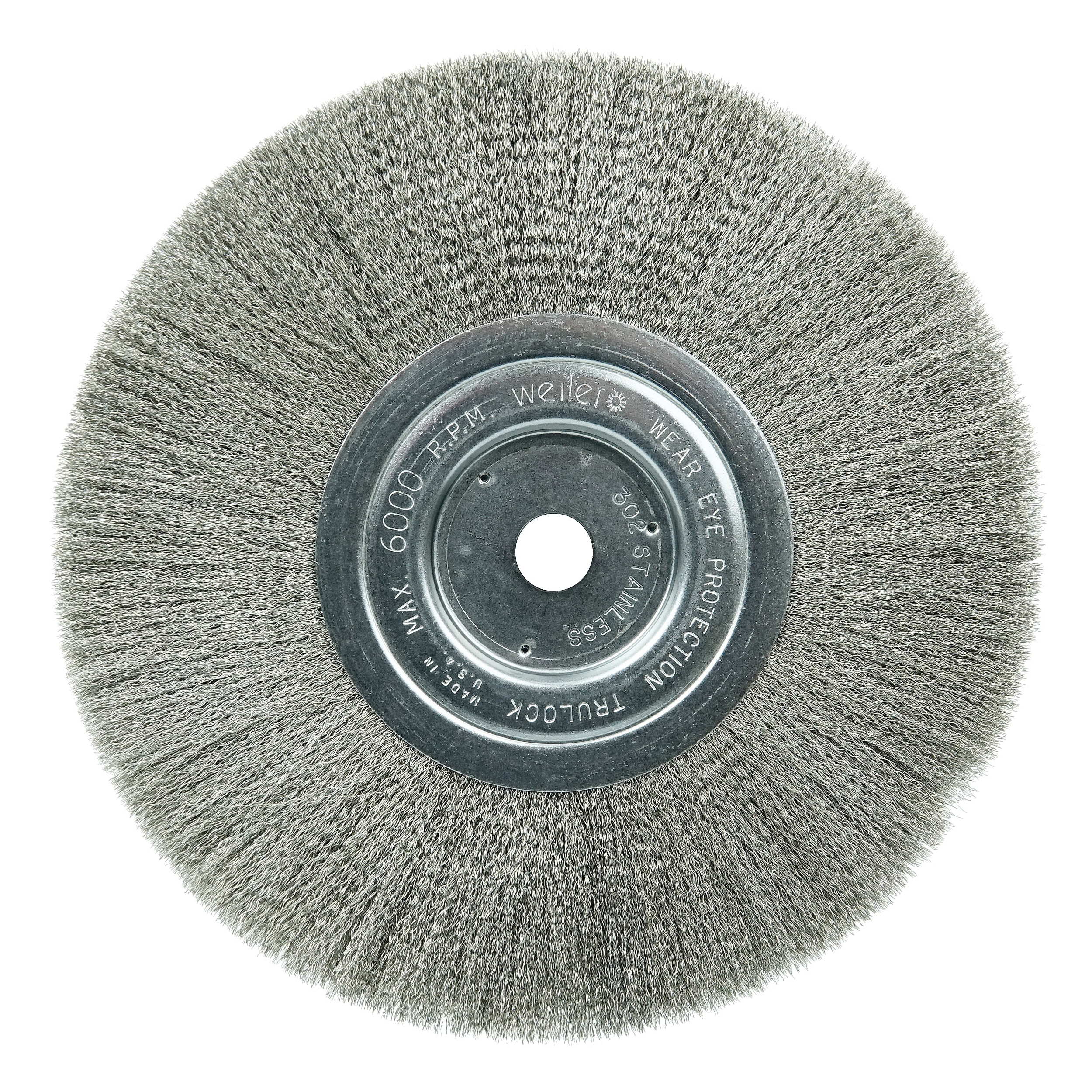 8" x 3/4" .006" SS CRIMPED WIRE WHEEL
