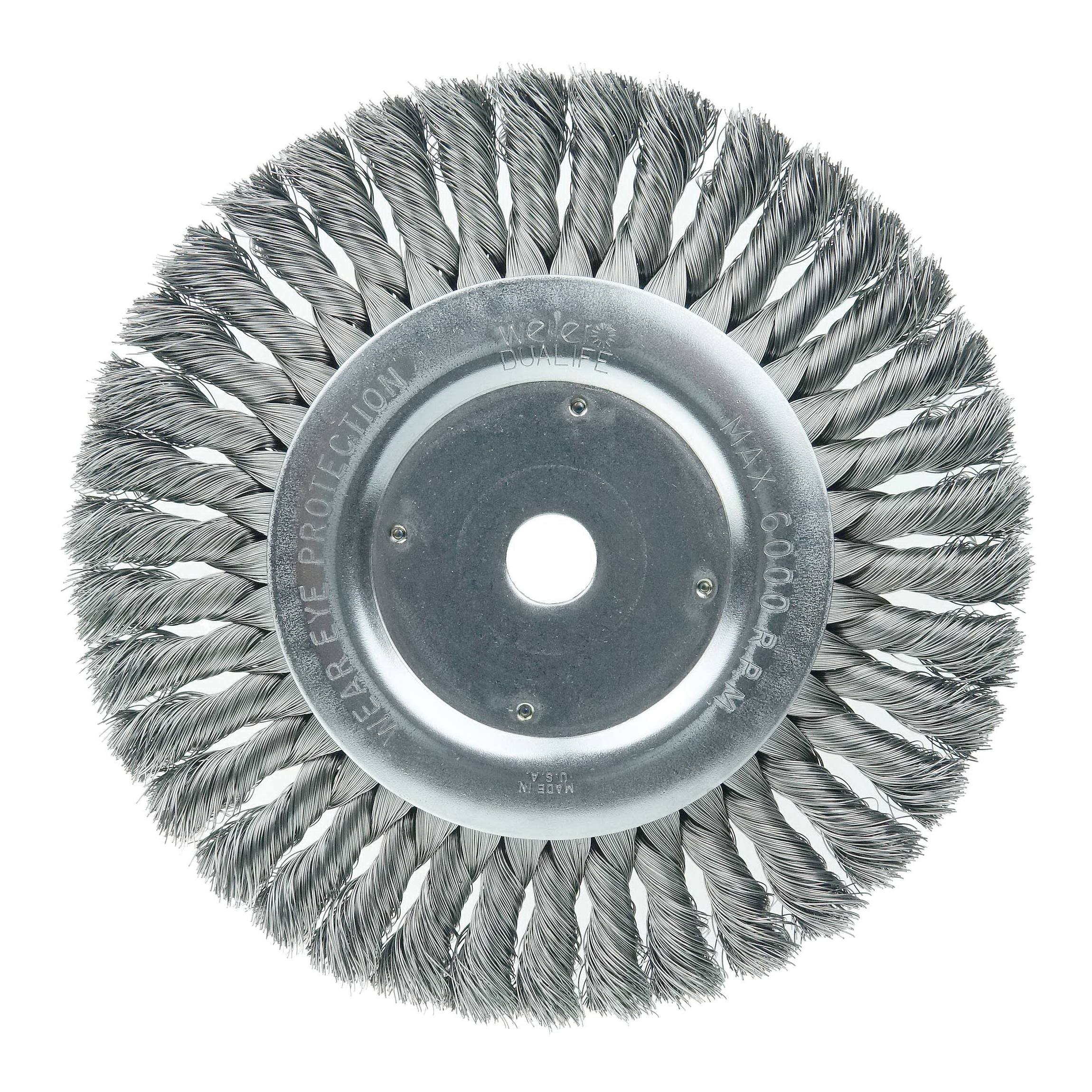 8IN STD KNOT WHEEL .014 STL 3/4 AH