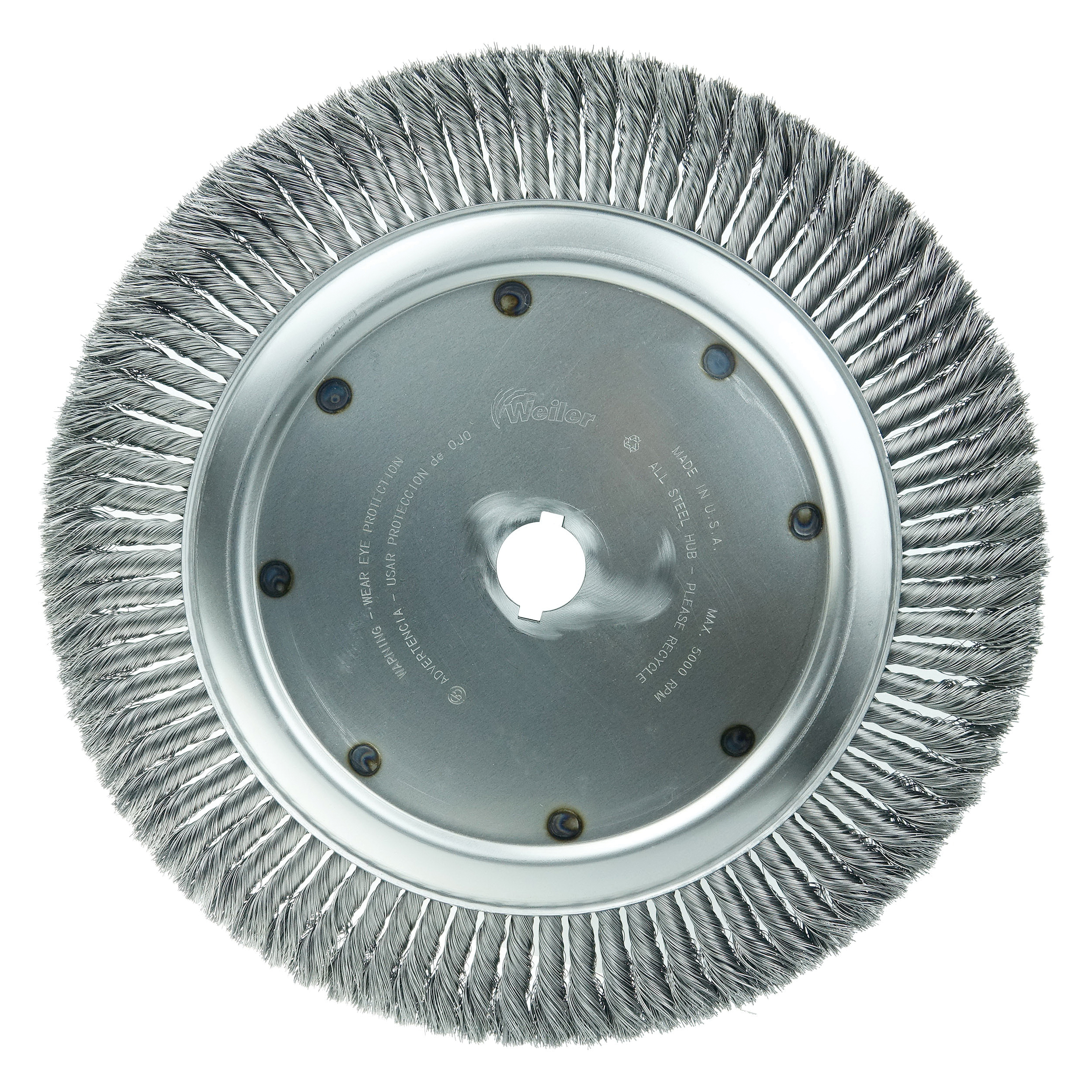 14IN HI DENS KNOT WHEEL .014 STL