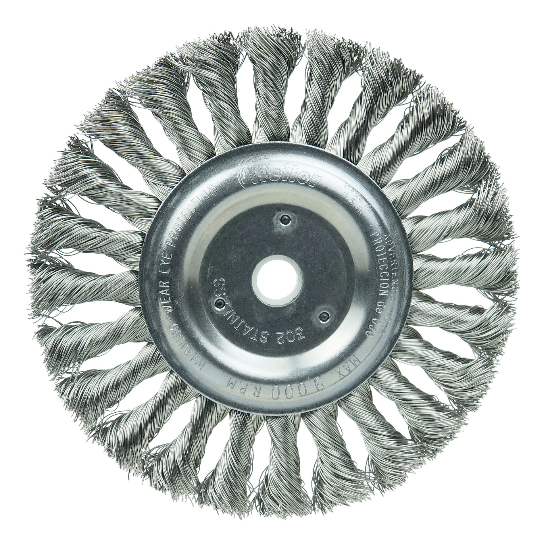 6IN STD KNOT WHEEL .016 SS 5/8-1/2 AH