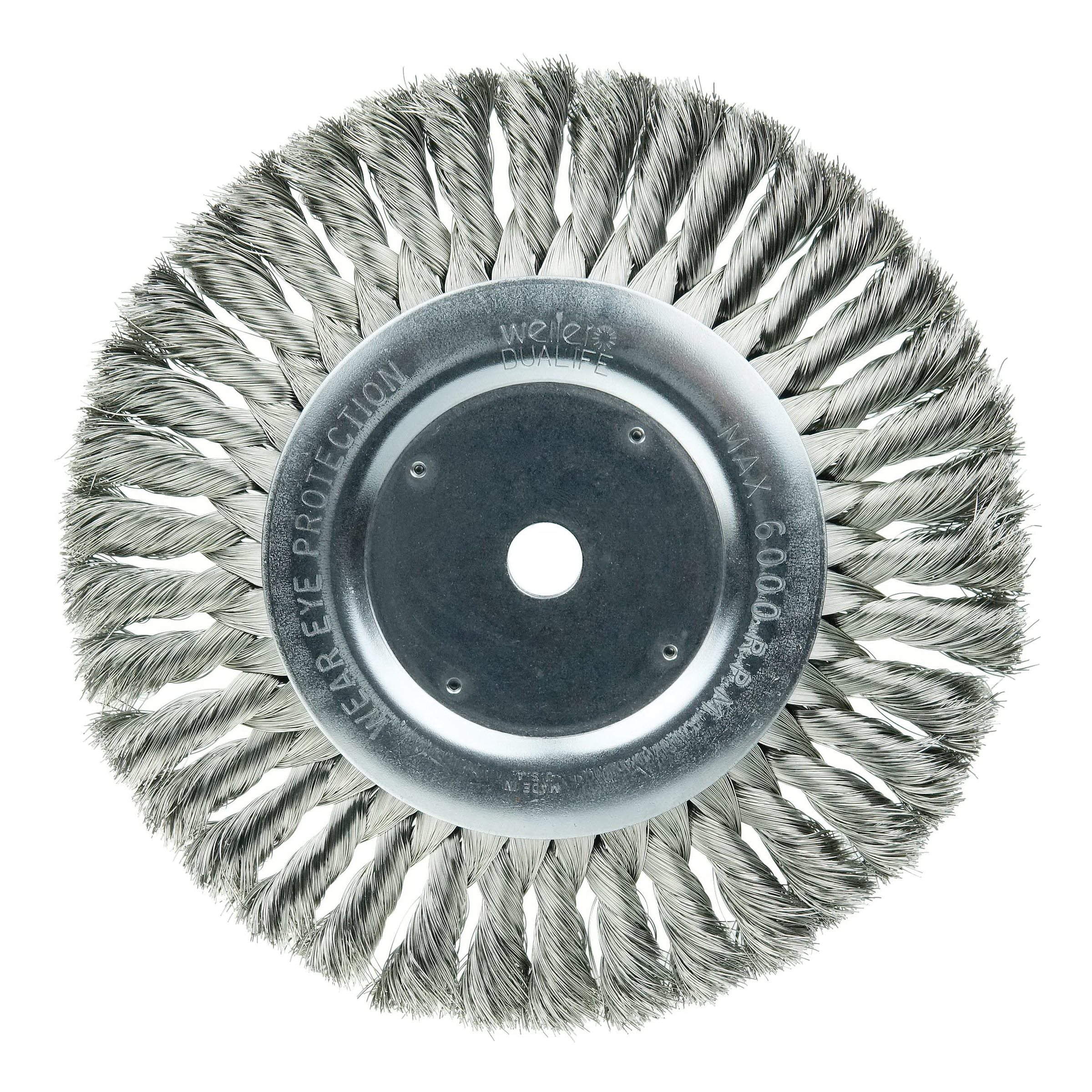 8IN STD KNOT WHEEL .0118 SS 5/8 AH