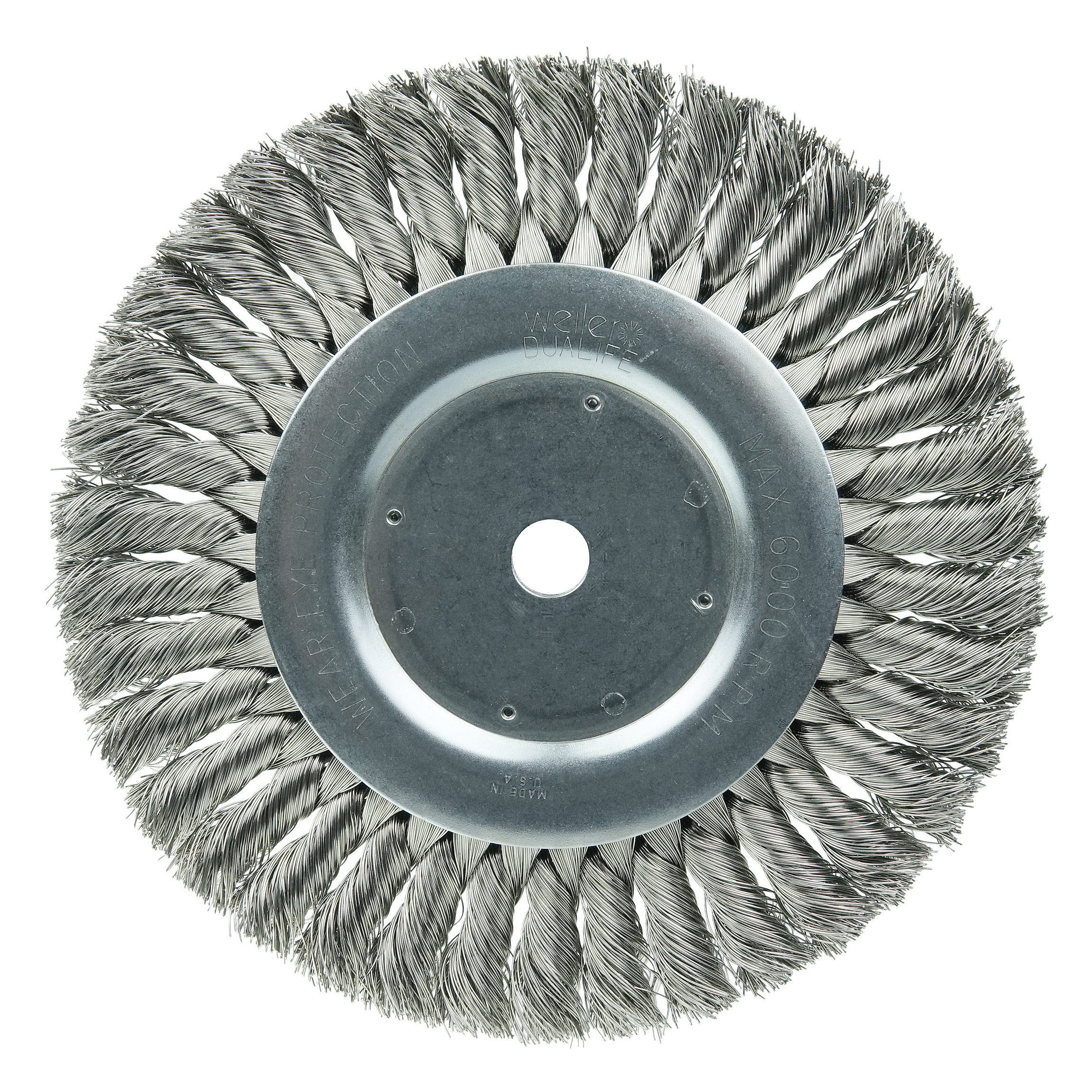 8IN STD KNOT WHEEL .016 SS 5/8 AH