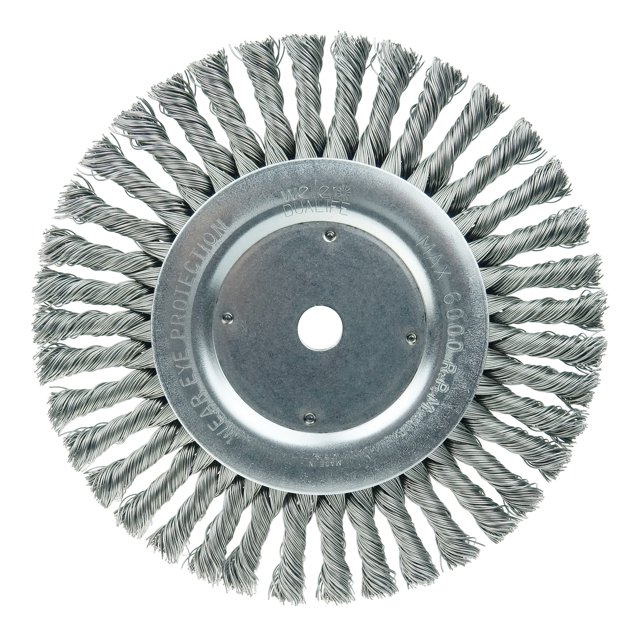 8IN .023 STEEL TWIST KNOT WIRE WHEEL