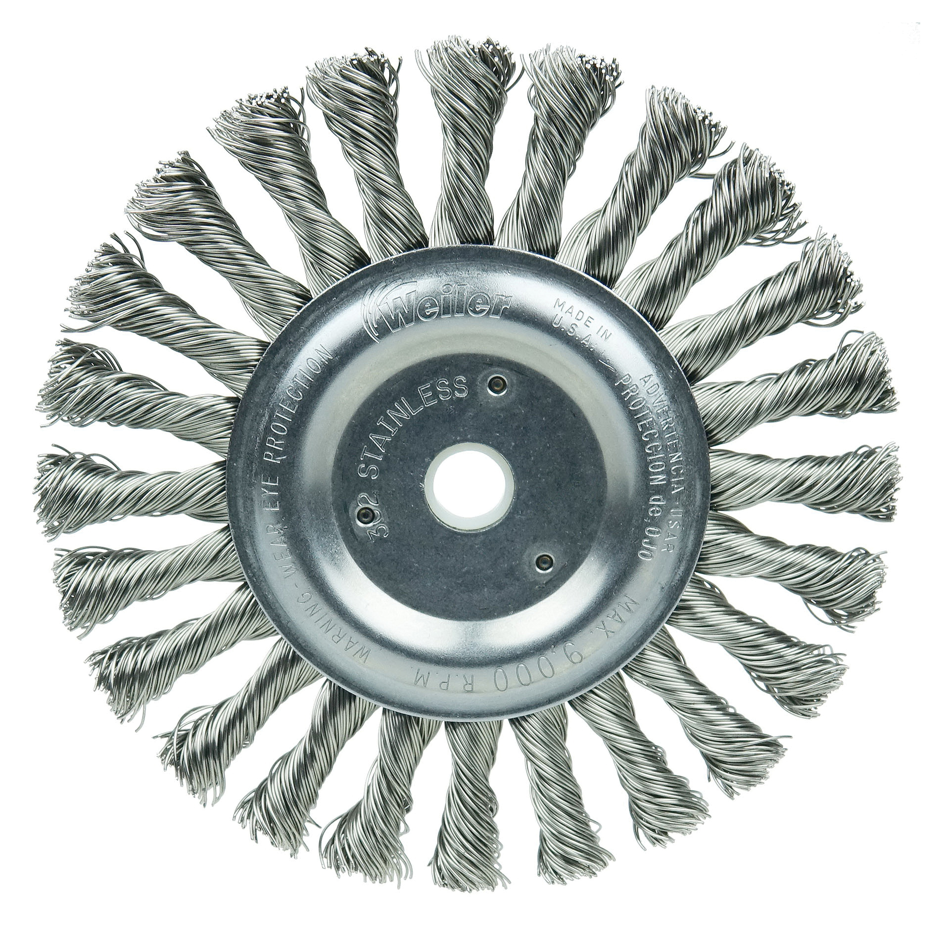 6IN CABLE KNOT WHEEL .023 SS 5/8-1/2 AH