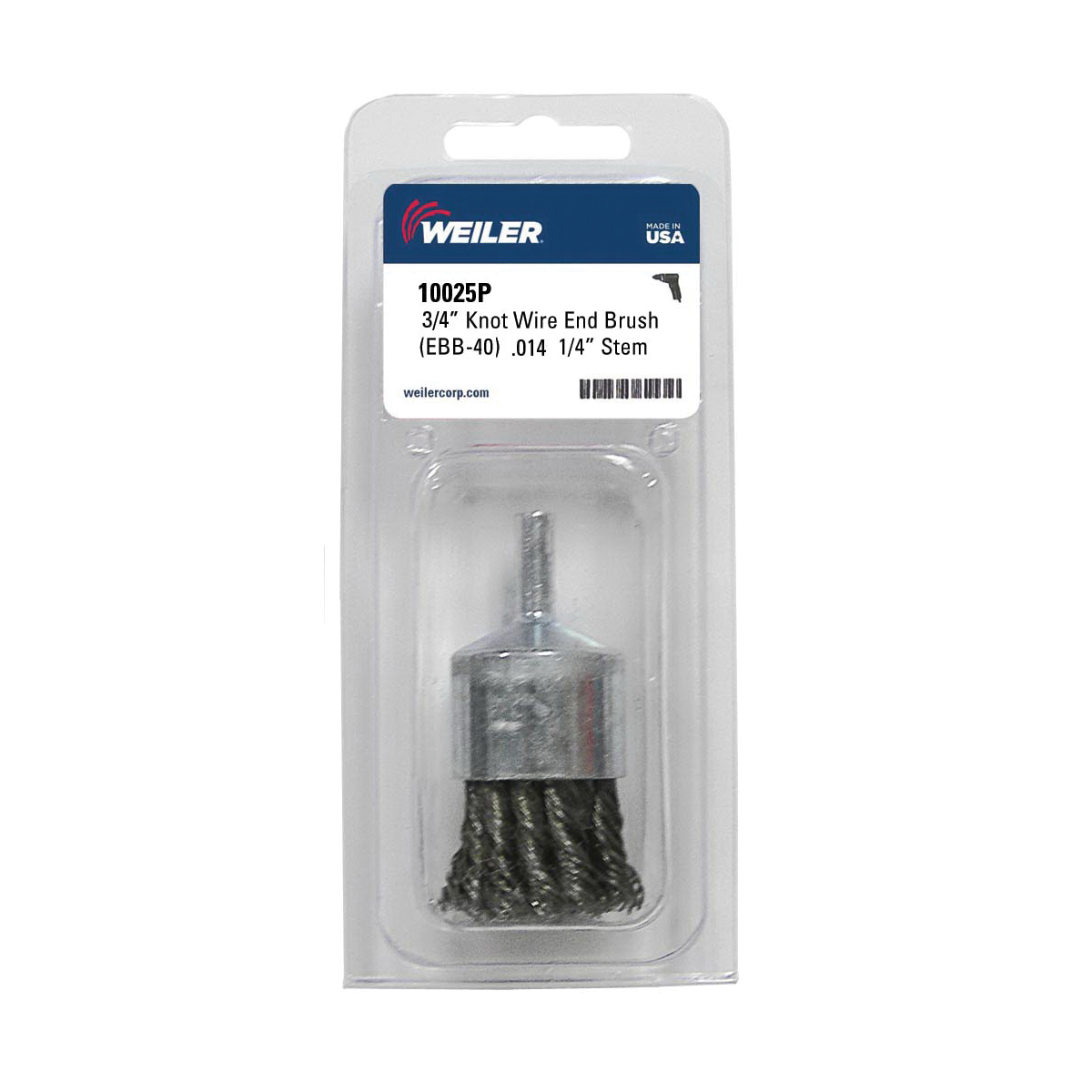 3/4IN KNOT END BRUSH .014 STL RT