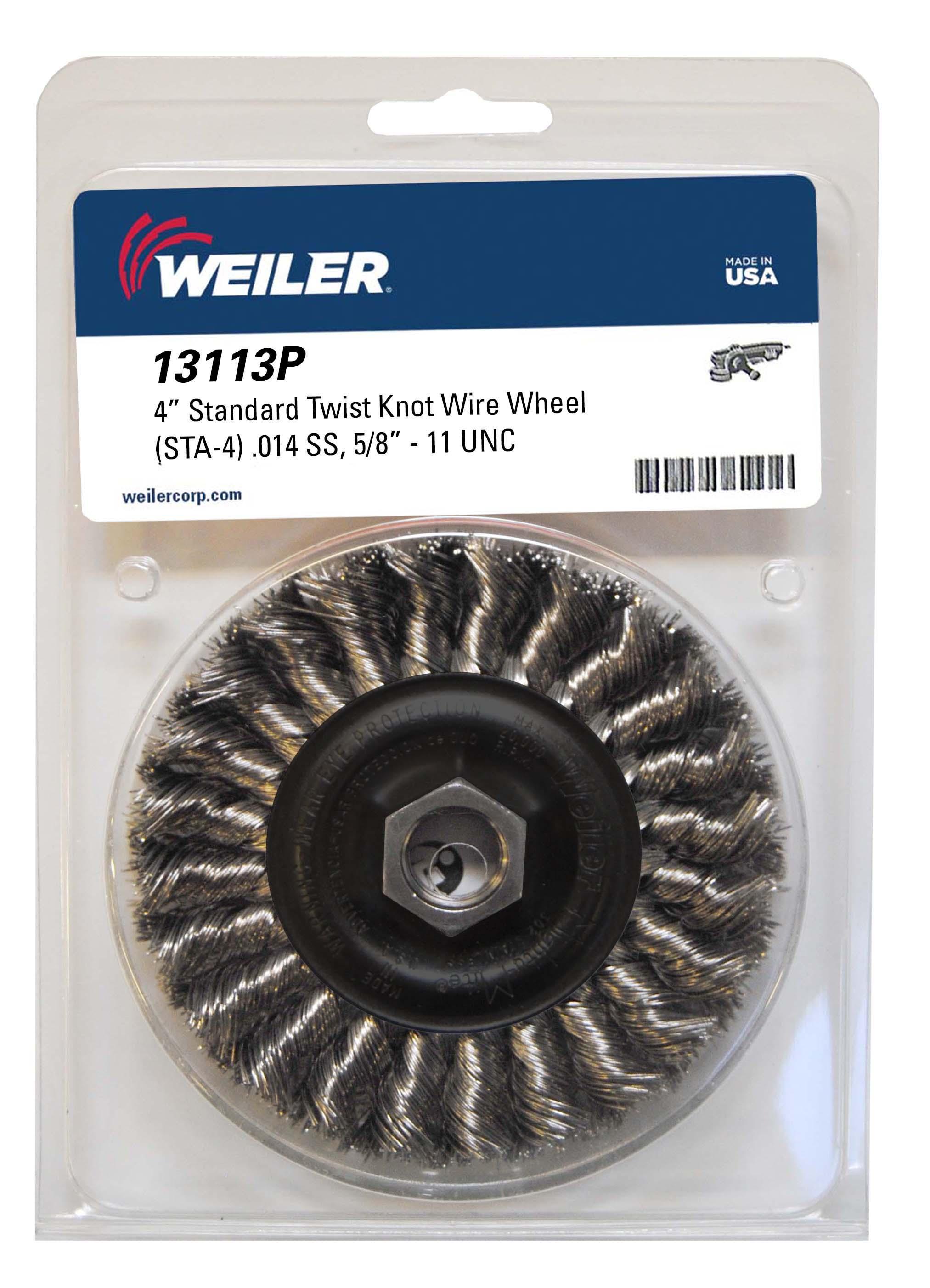 4IN TWIST WHEEL .014 SS 5/8-11 RET