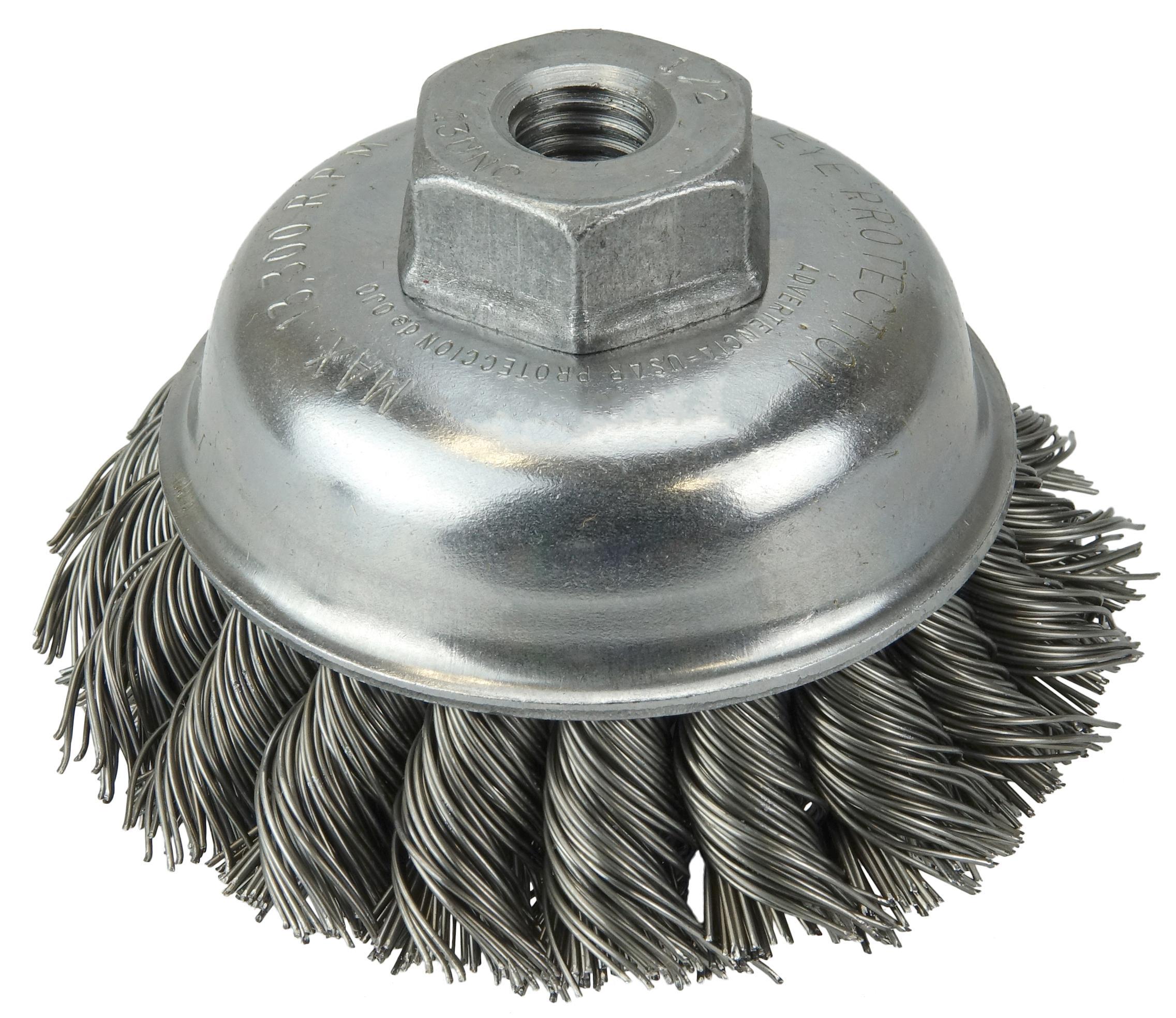 3-1/2 1-ROW KNOT CUP .023 STL 1/2-13