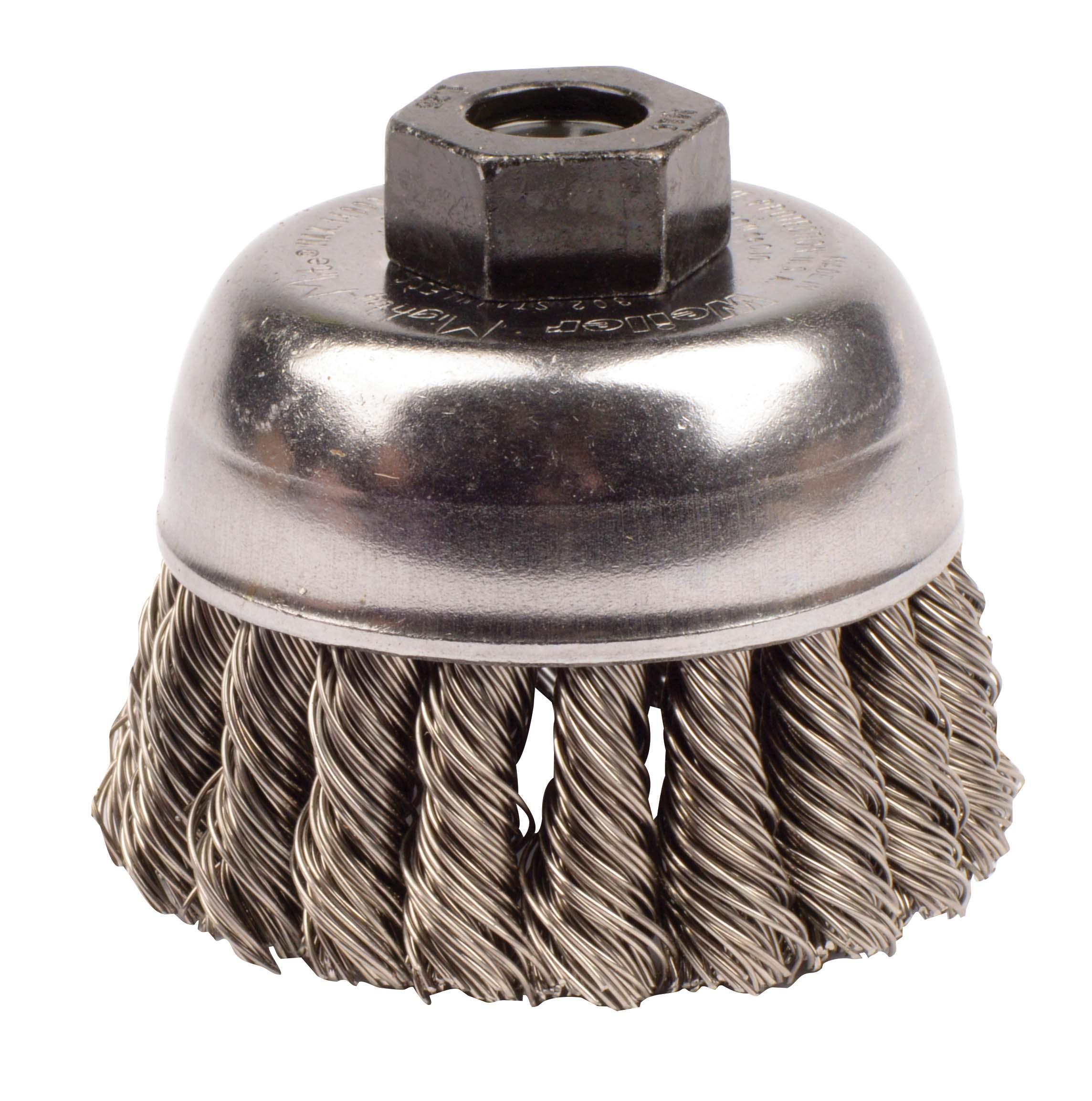 2-3/4IN KNOT CUP .020 SS M10X1.25