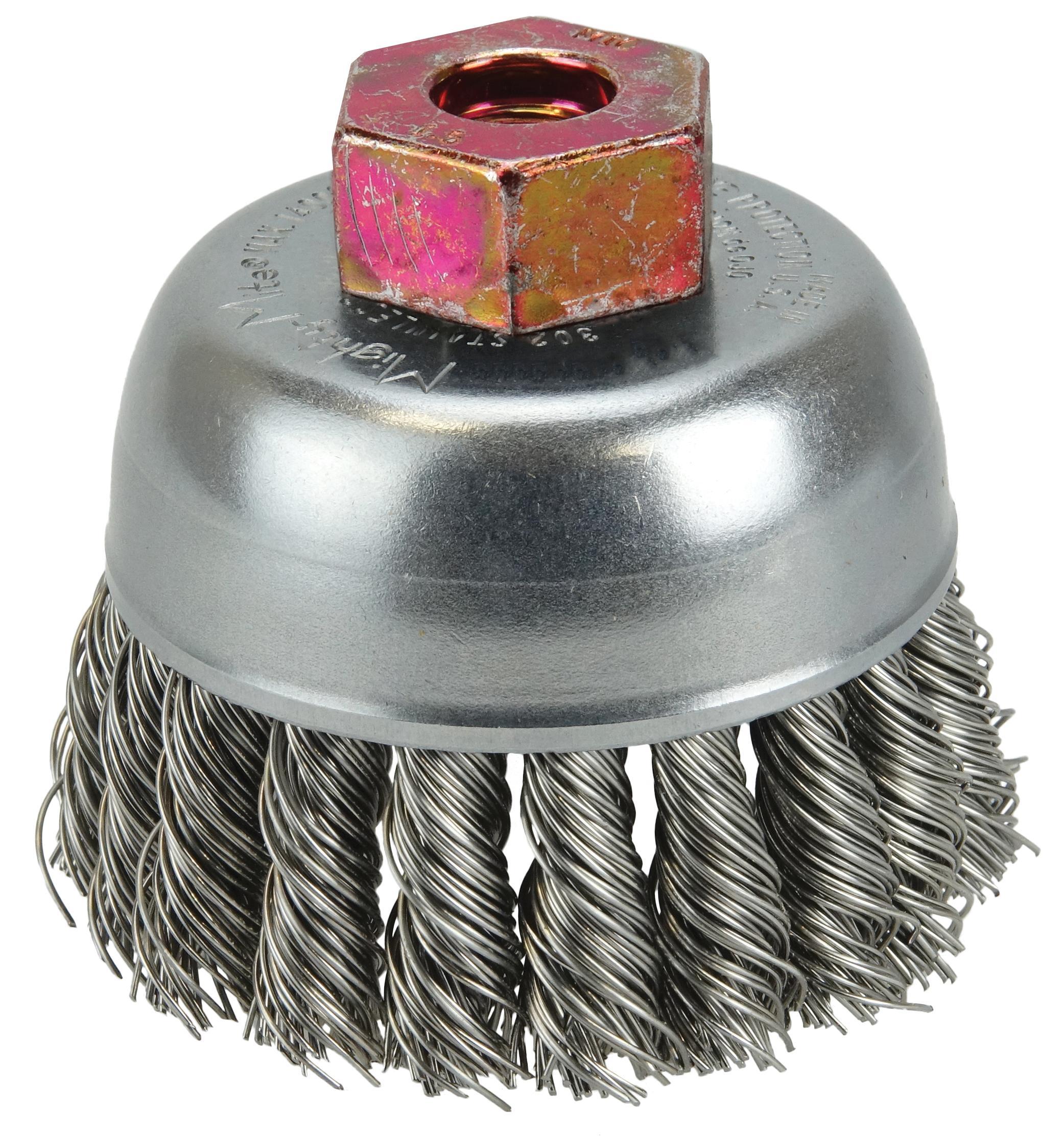2-3/4IN KNOT CUP .020 SS M10X1.50
