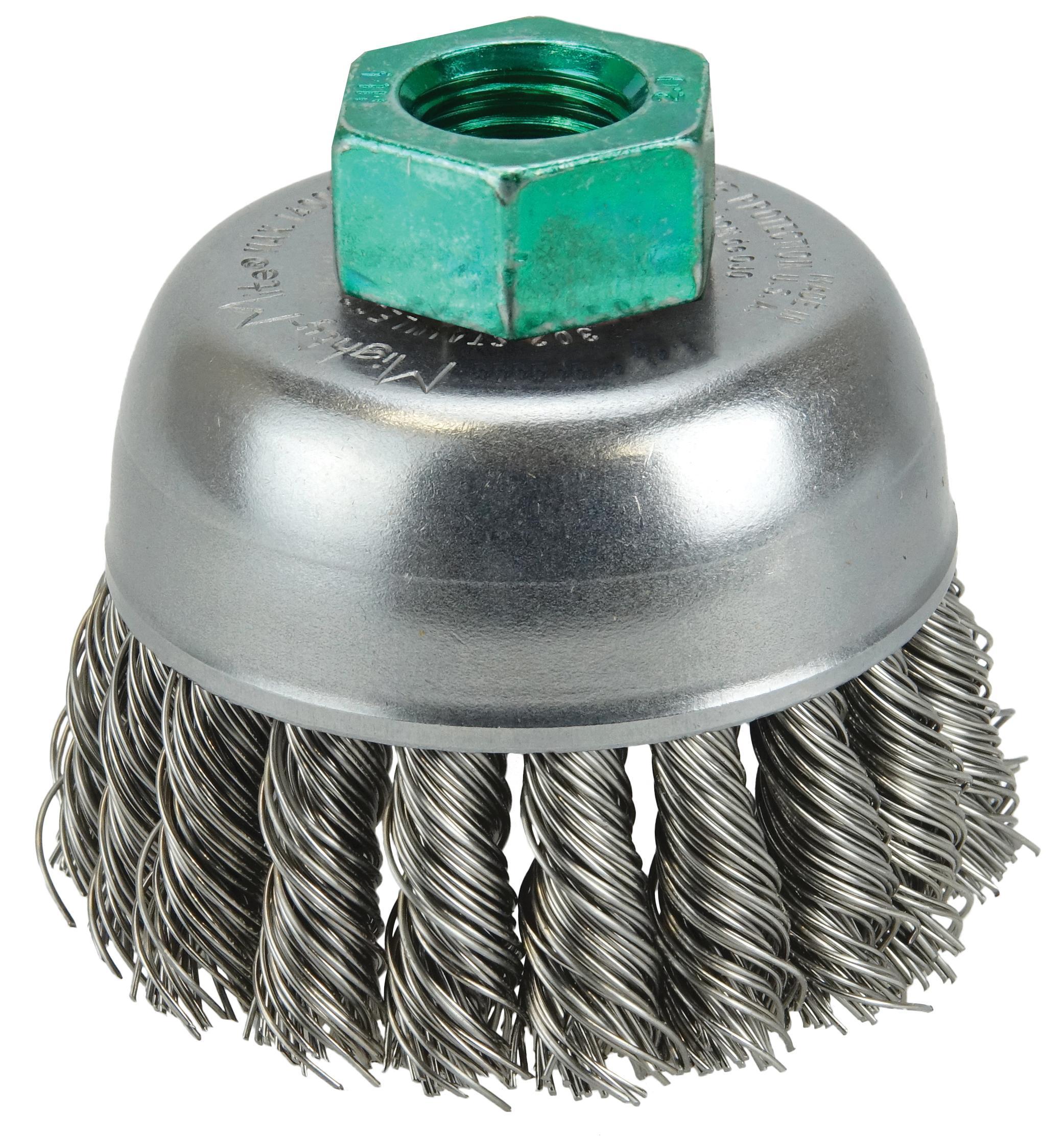 2-3/4IN KNOT CUP .020 SS M14X2.0