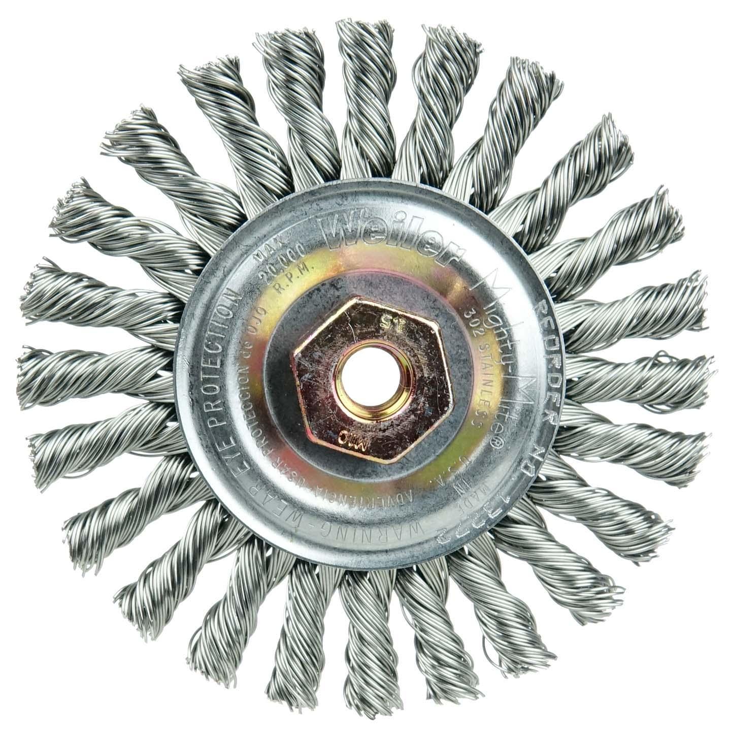 4IN CABLE KNOT WHEEL .020 SS