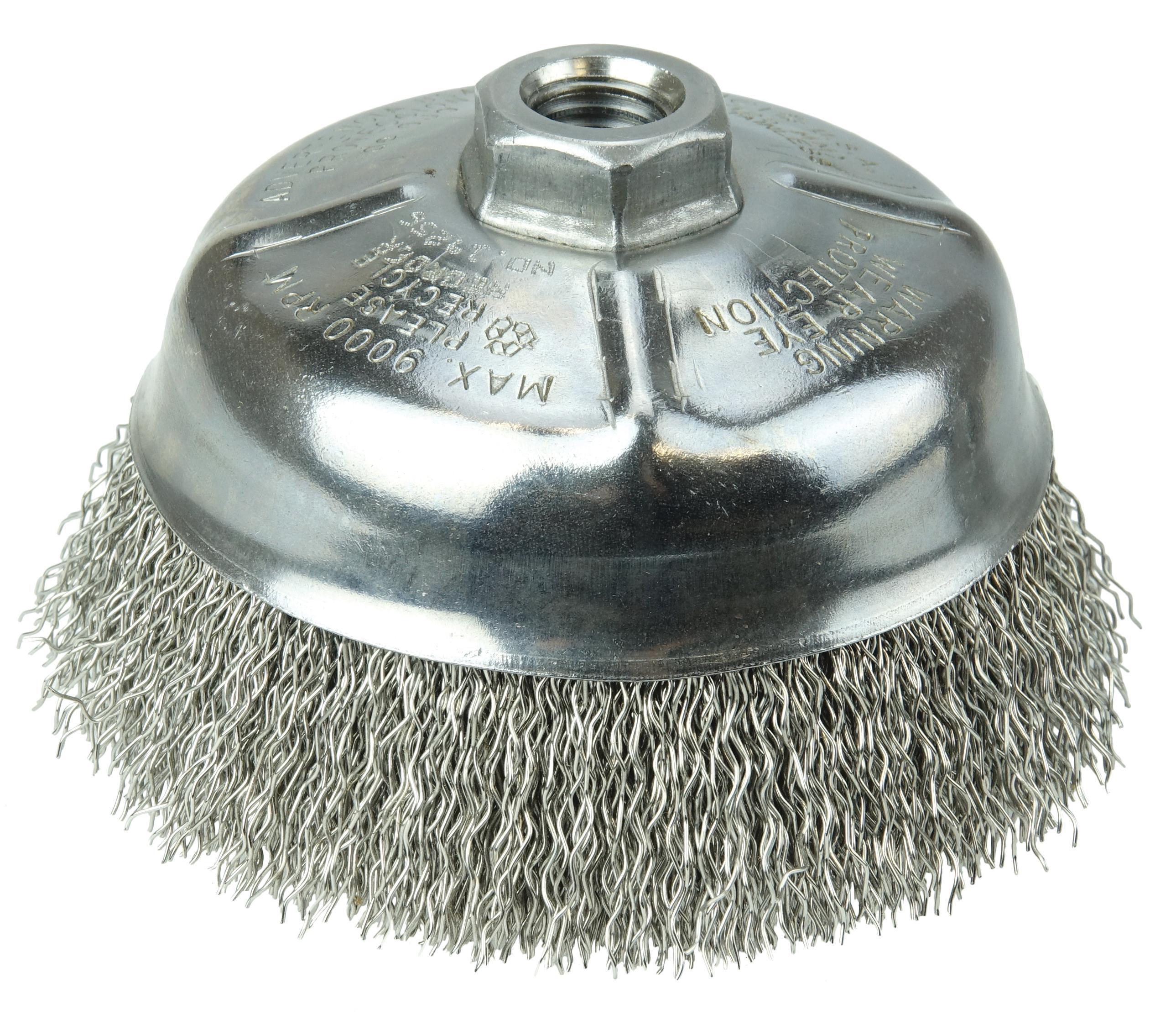 5IN CRIMP CUP .020 SS 5/8-11